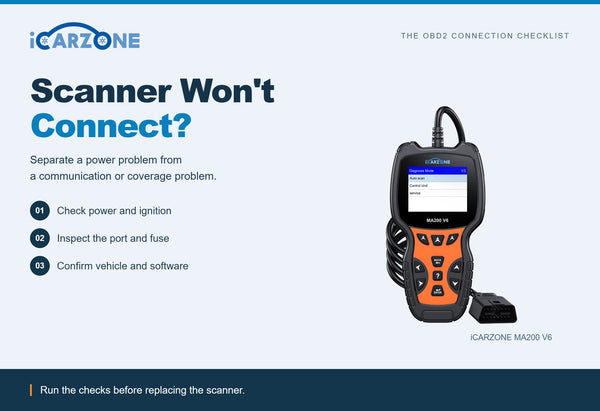 OBD2 Scanner Not Connecting? 10 Checks Before Replacing It