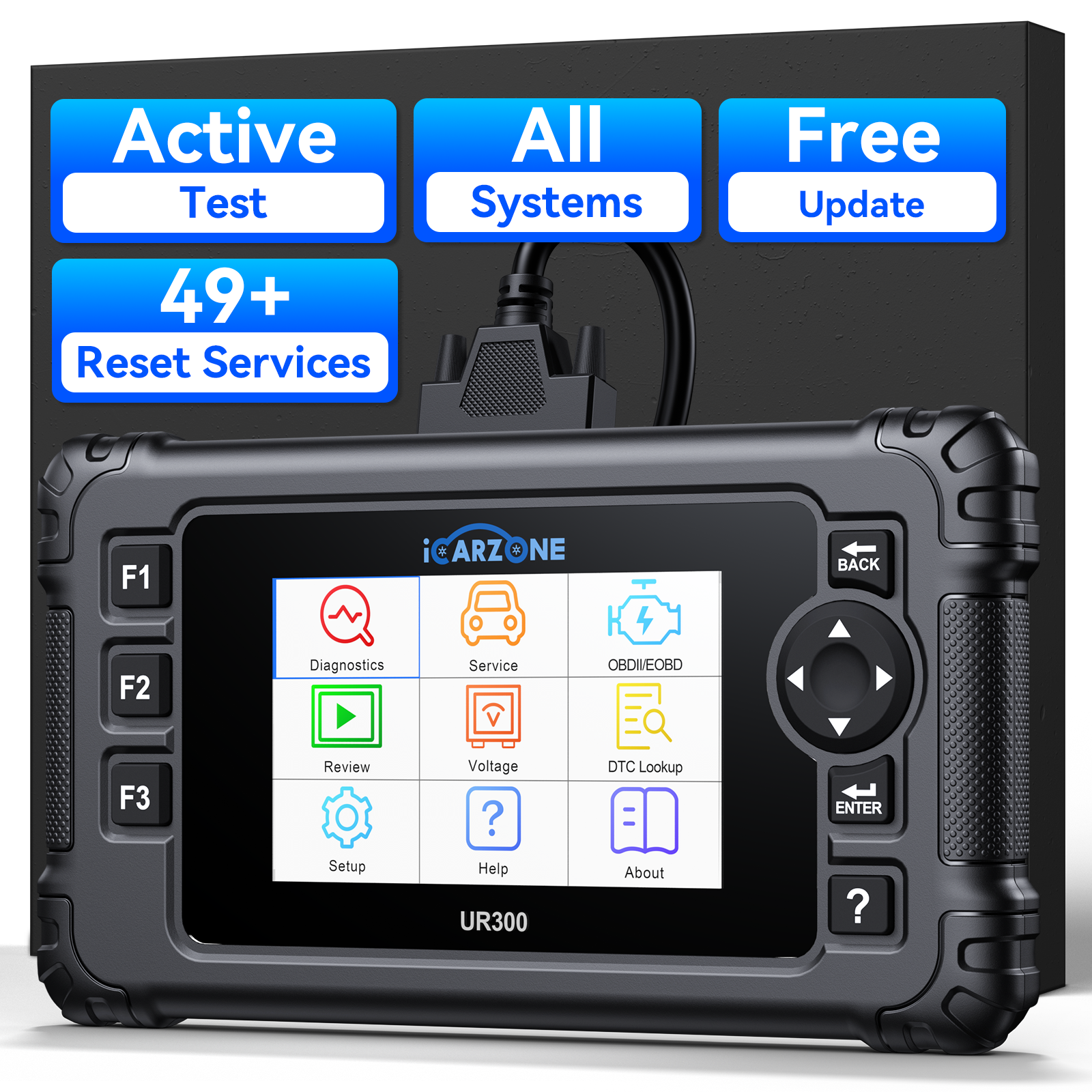 iCARZONE UR300– Free Update for 58 Makes,49+ Services