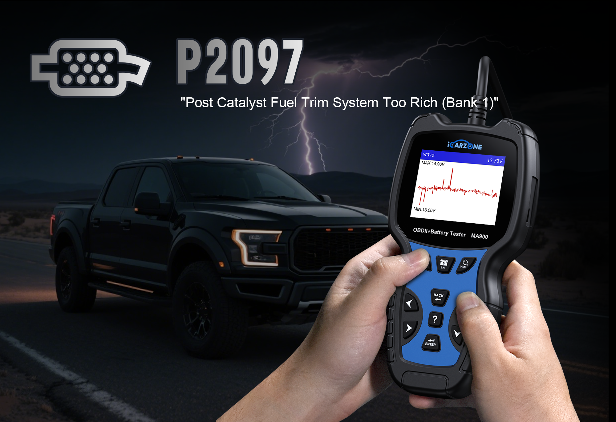 P2097 Code in Chevrolet Silverado: 2025 FULL DIAGNOGE GUIDE with ICARZONE MA900
