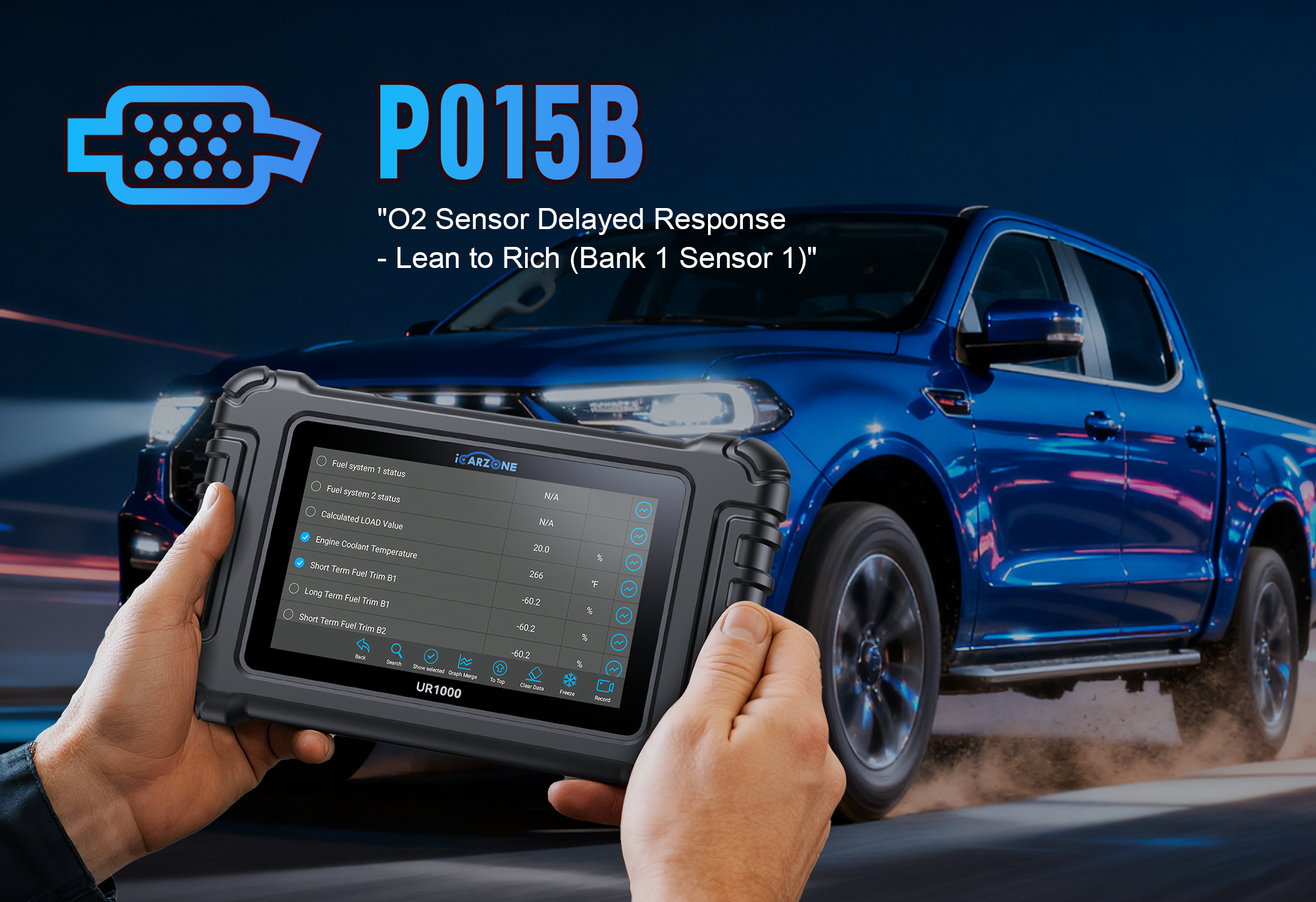 P015B Code: O2 Sensor Delayed Response Lean to Rich B1S1