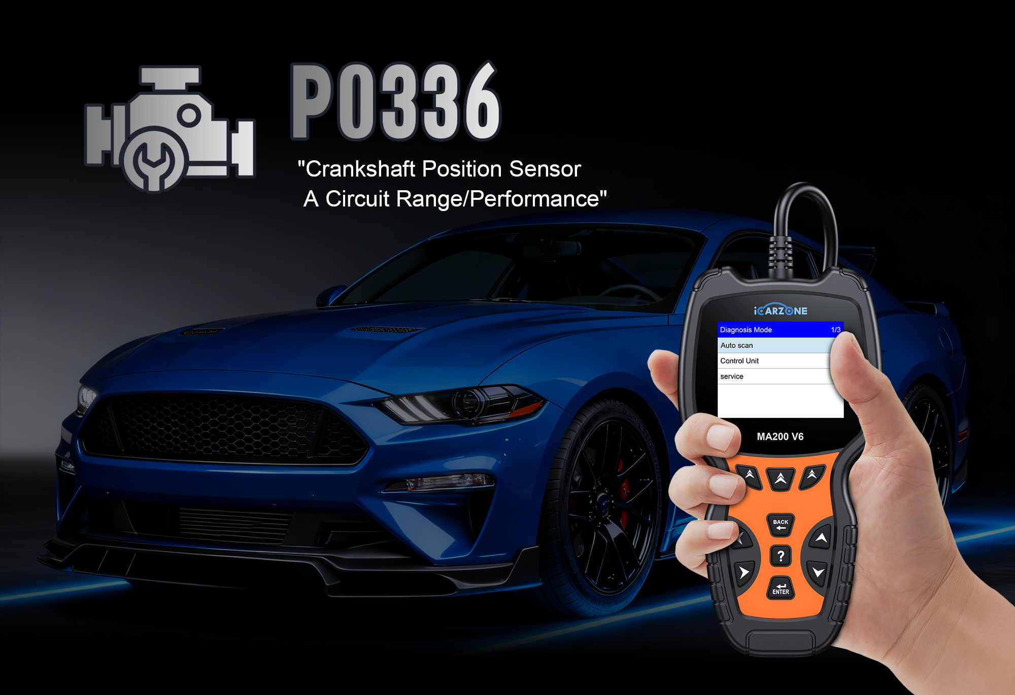 P0336 Code in Toyota Camry: Fix Crankshaft Sensor with ICARZONE MA200 V6