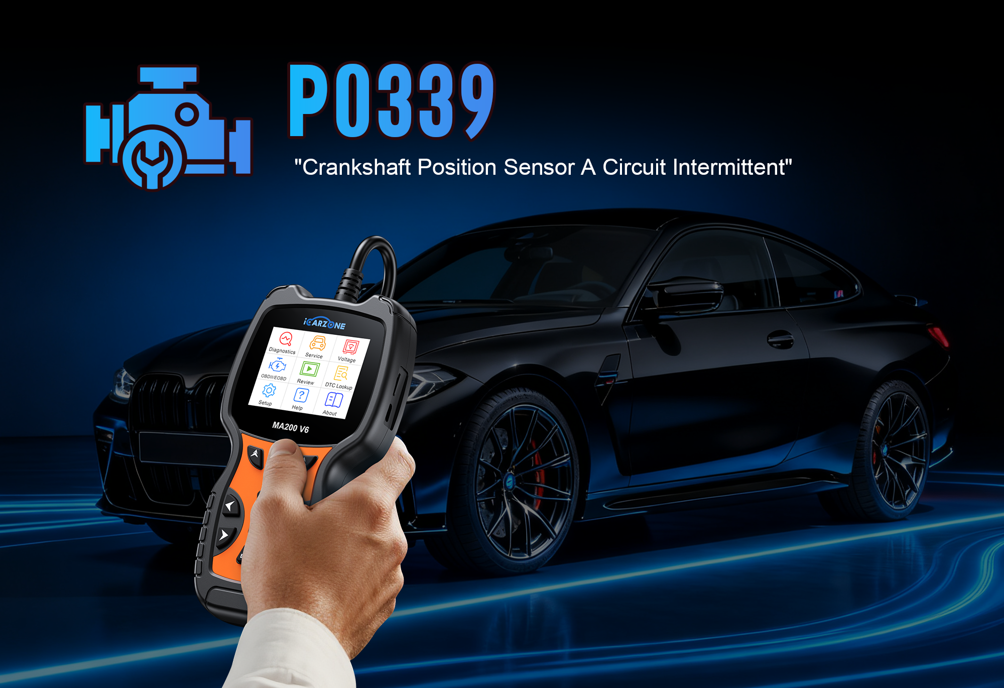 P0339 Code in Chevy Silverado 1500 5.3L: Fix Crankshaft Sensor with ICARZONE MA200 V6