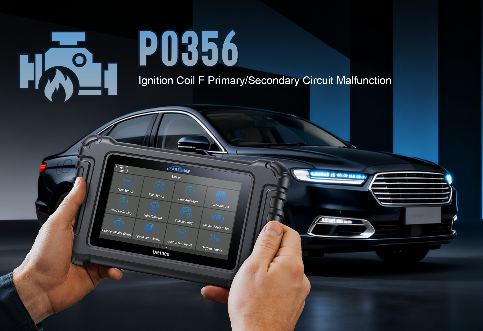 P0356 Code in Ford F-150 5.0L V8: Fix Ignition Coil B errors with ICARZONE UR800