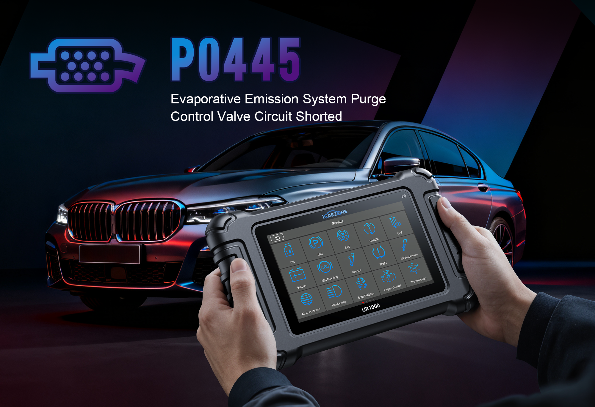 P0445 Code in Chevrolet Silverado: Fix EVAP system purge valve circuit faults with ICARZONE UR800