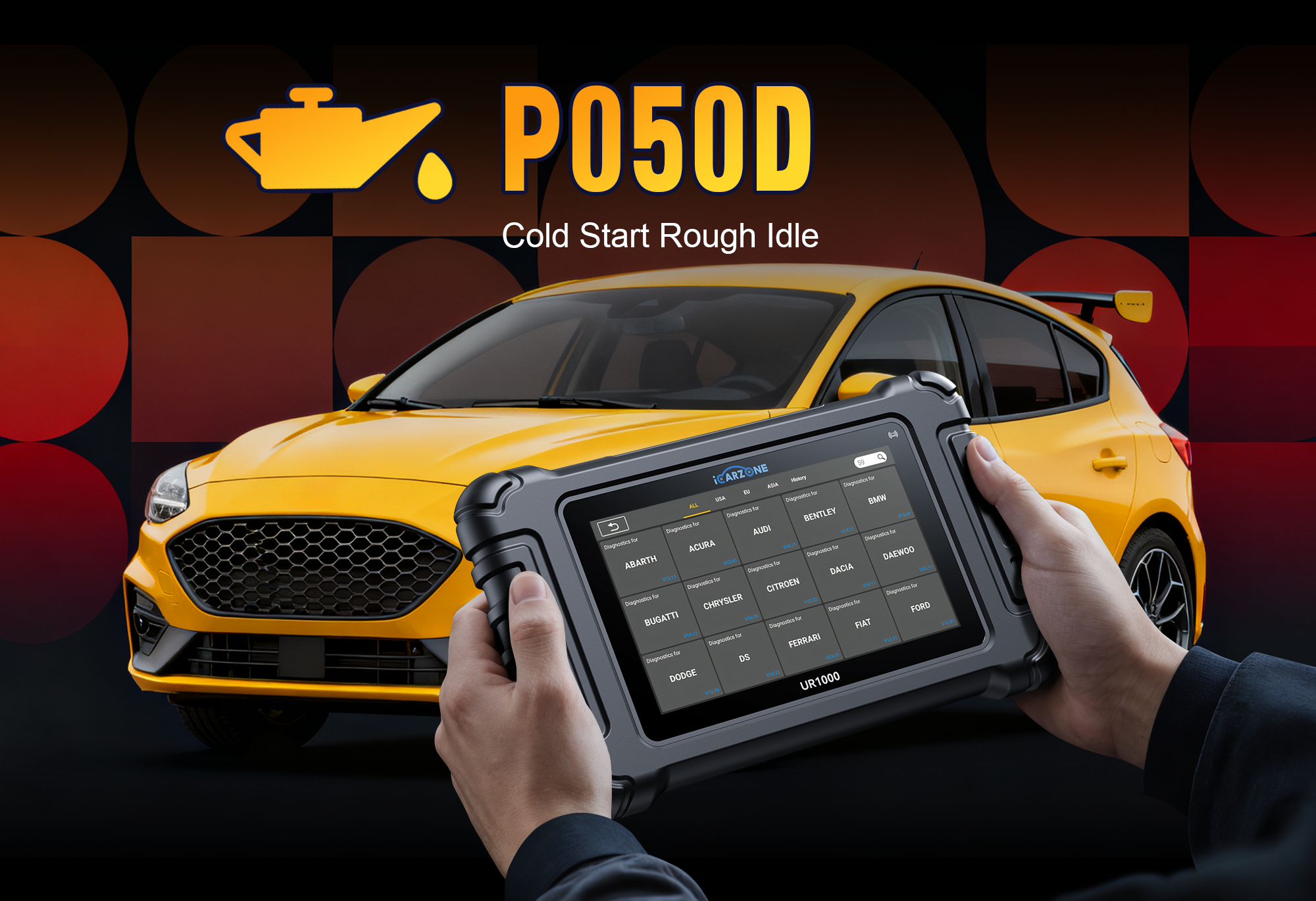 P050D Code in Ford F-150 3.5L EcoBoost: Fix idle air control system performance faults with ICARZONE UR800