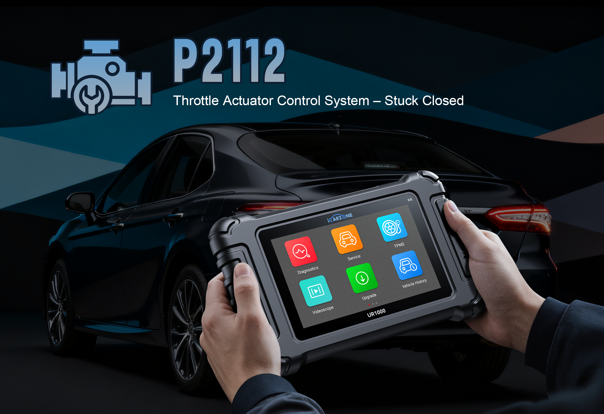 P2112 Code in Mercedes E-Class: Fix  Throttle Actuator faults with ICARZONE UR800