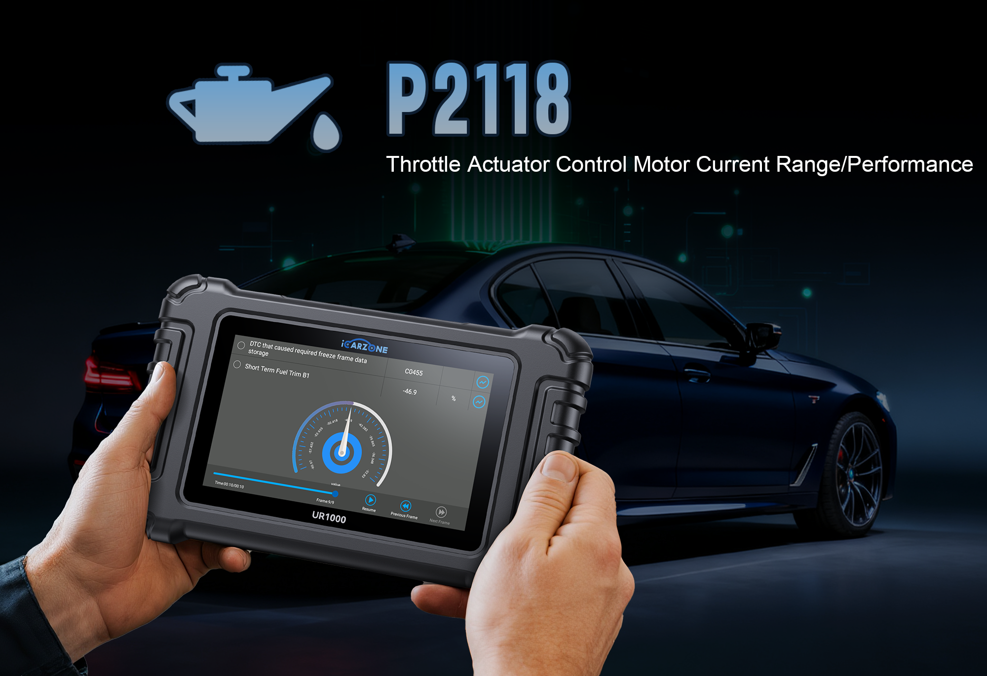 Throttle Actuator Control System - Performance faults P2118 Code in Audi Q7 | Fix with ICARZONE UR800