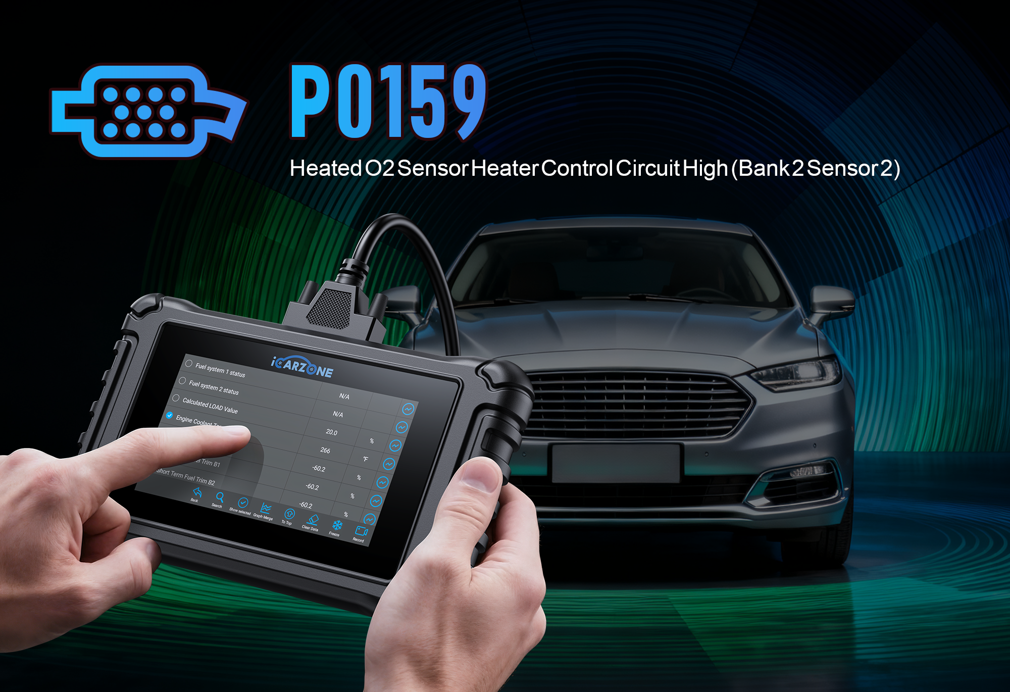 P0159 Code in Mercedes Oxygen Sensor Circuit Slow Response (Bank 2 Sensor 2) faults : Fix with ICARZONE UR1000