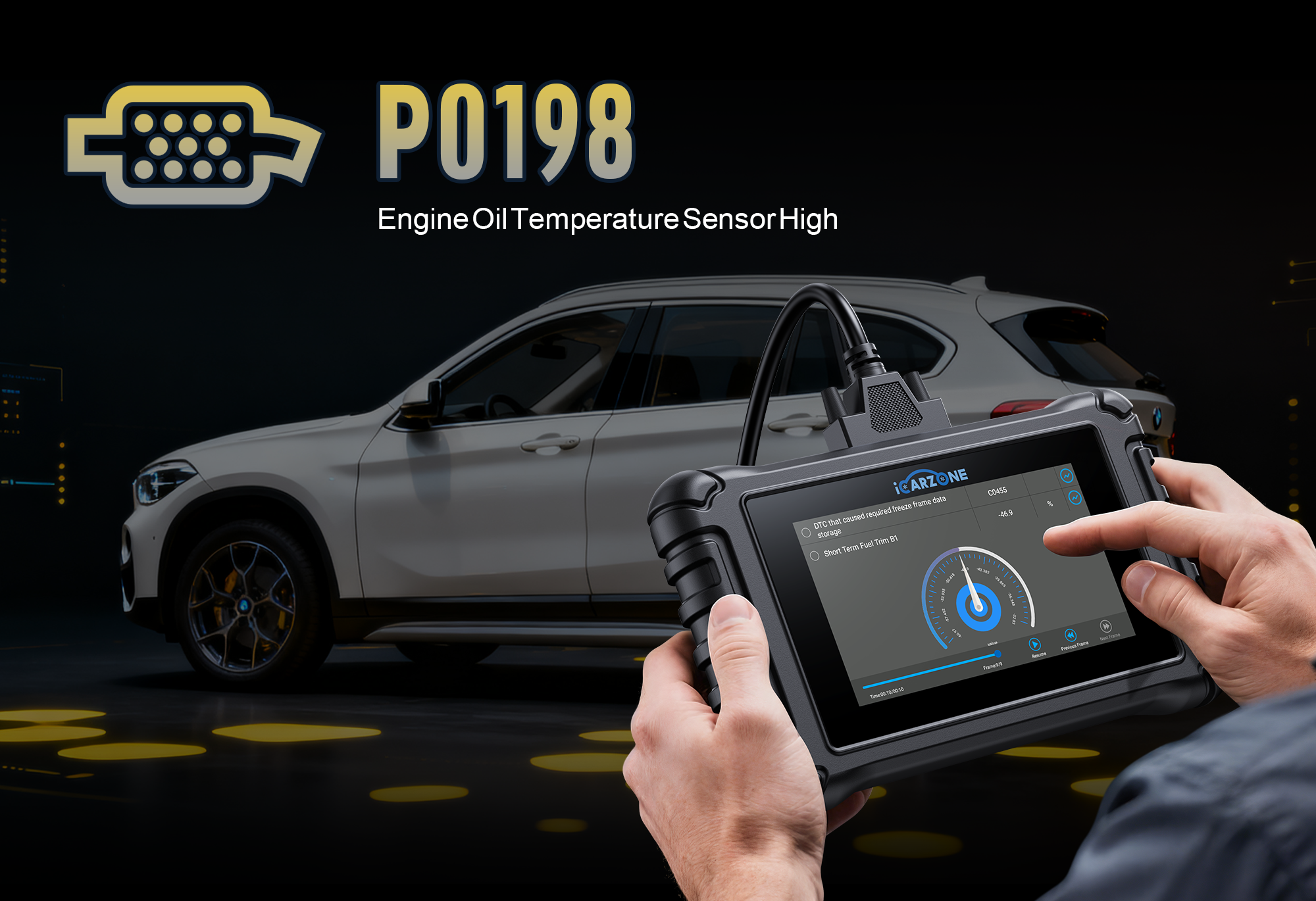 Fuel Temperature Sensor A Circuit High Input faults in Audi A4L | Fix P0198 Code with ICARZONE UR800
