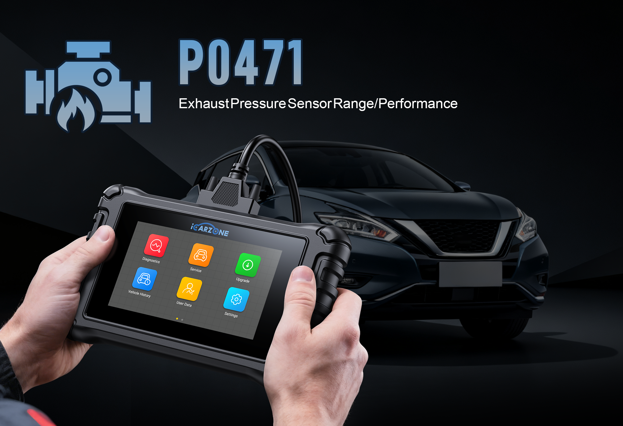 Fix P0471 Camry Exhaust Pressure Sensor Low Voltage | UR800 Diagnostic Tool