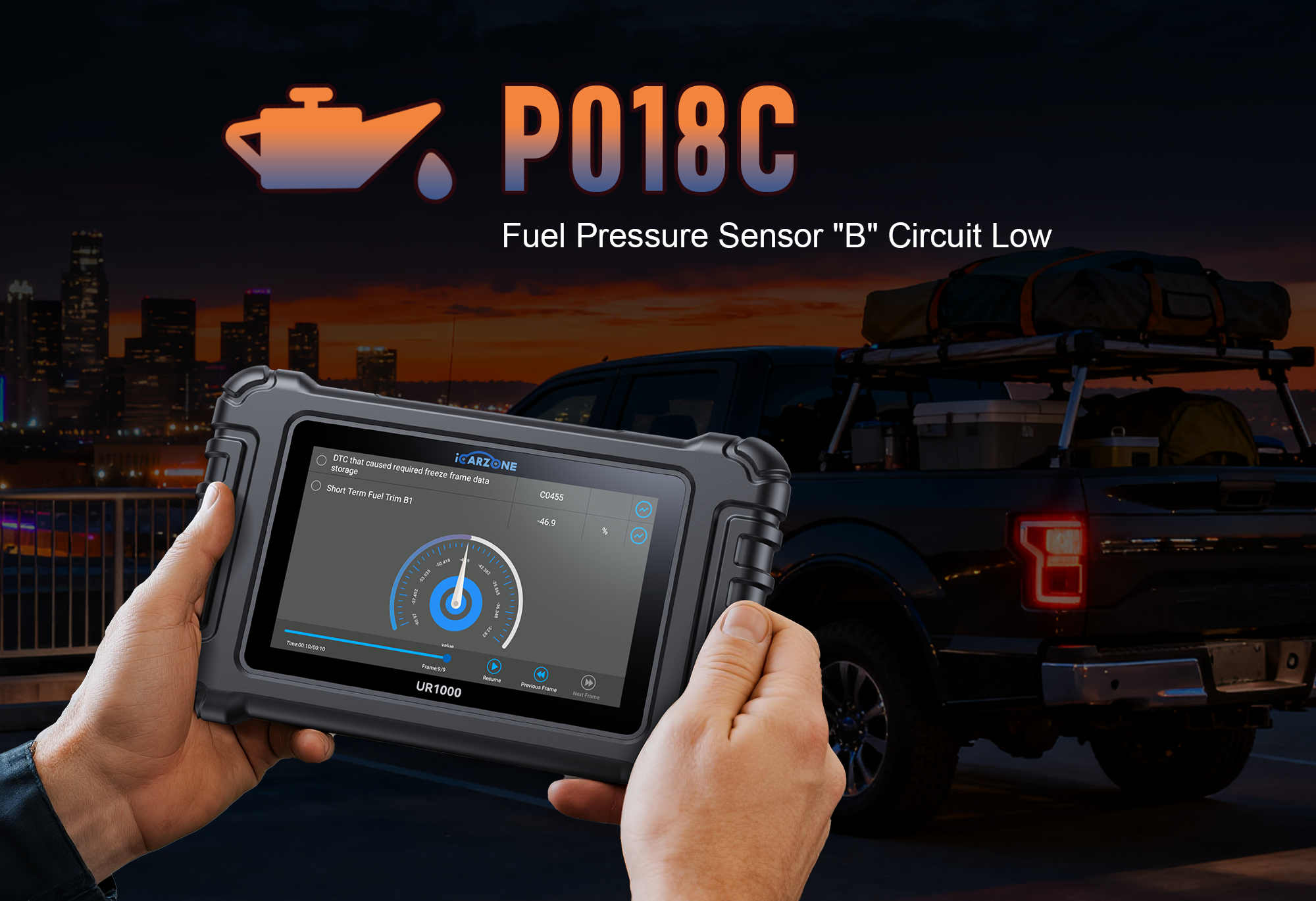 P018C Code Mercedes C300 L (2022-2024): Fix Fuel Temp Sensor with ICARZONE UR800