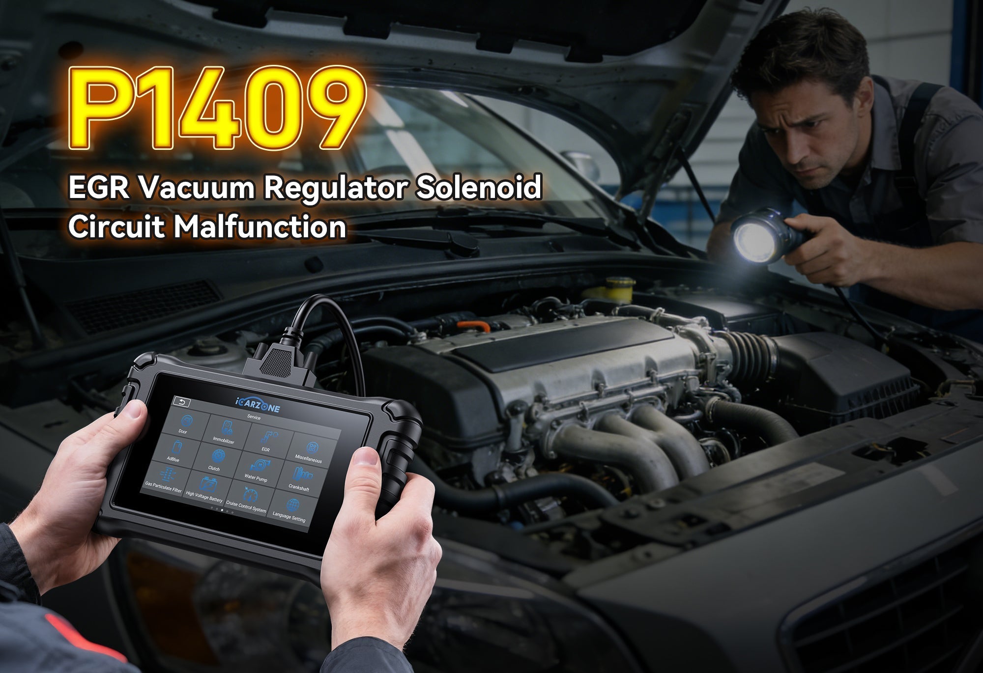 P1409 Code in BMW X3: Solve EGR faults with ICARZONE UR800