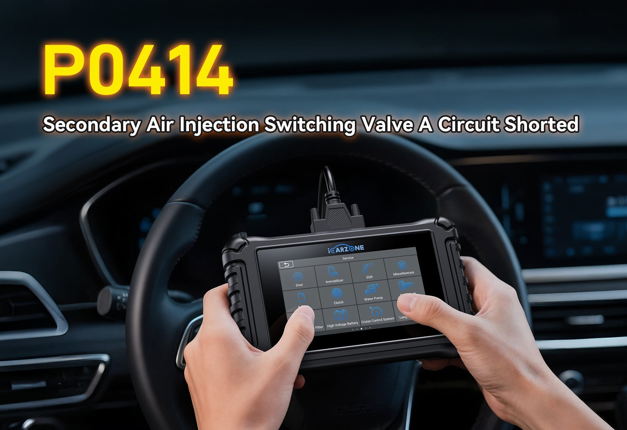 P0414 Secondary Air Injection System Circuit Low (Bank 1) faults in Audi A4: Quick Fix with ICARZONE UR800