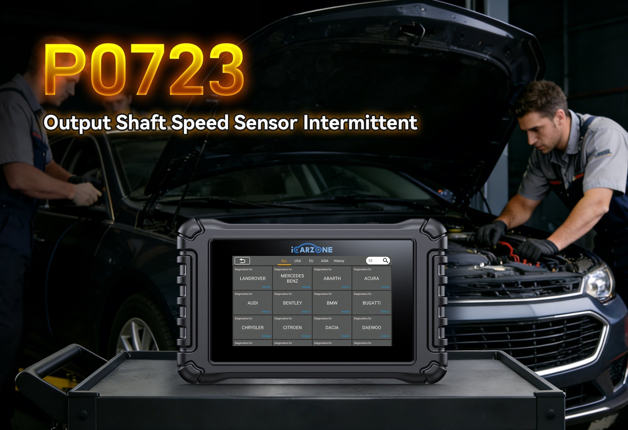 P0723 Code: Solve Output Shaft Speed Sensor Circuit High Input faults with ICARZONE UR800