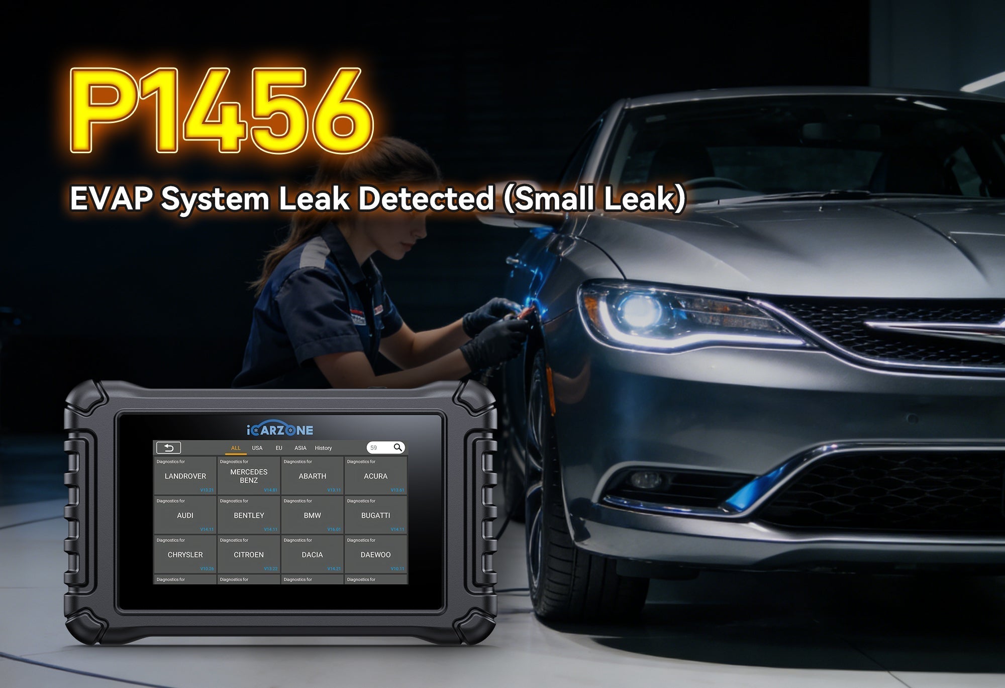 P1456 Code: Evaporative Emission (EVAP) System Vent Leak faults | Quick Fix with ICARZONE UR800