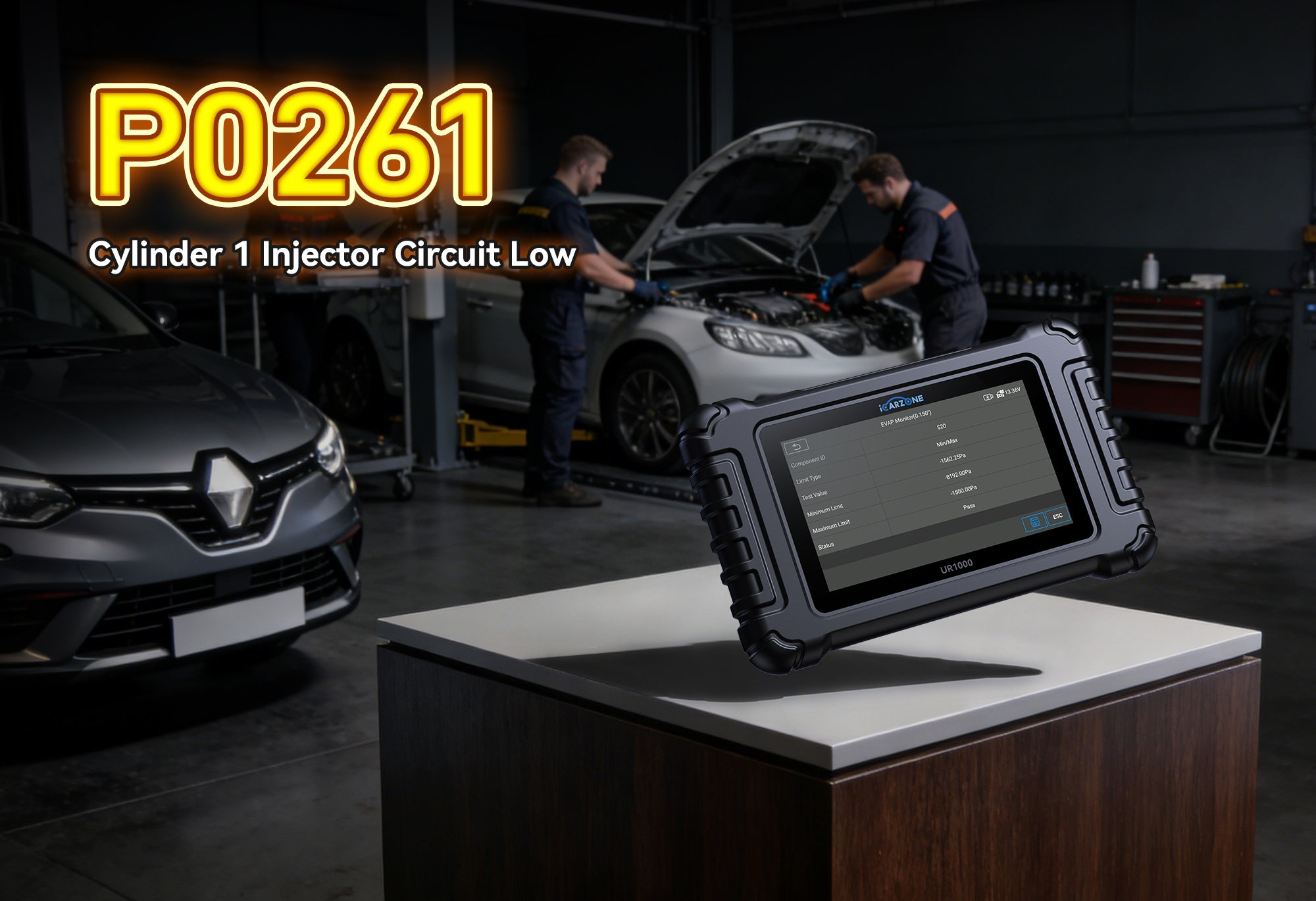 P0261 Code: Fix Cylinder 1 Injector Circuit Low Input with ICARZONE UR1000 Diagnostic Tool