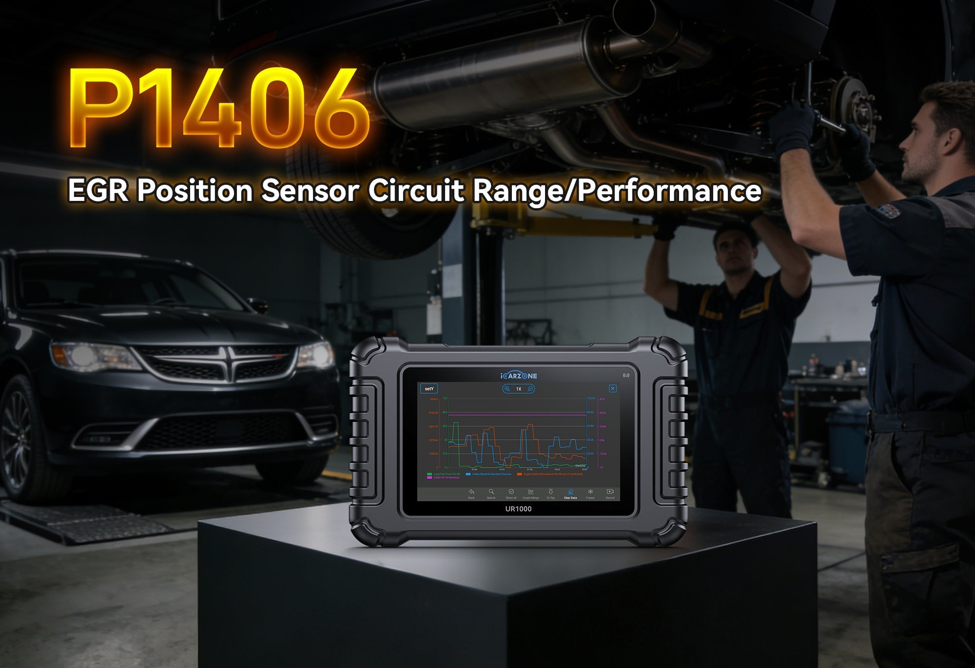 P1406 Code in Audi : Fix EGR Pressure Sensor Fault with ICARZONE UR1000