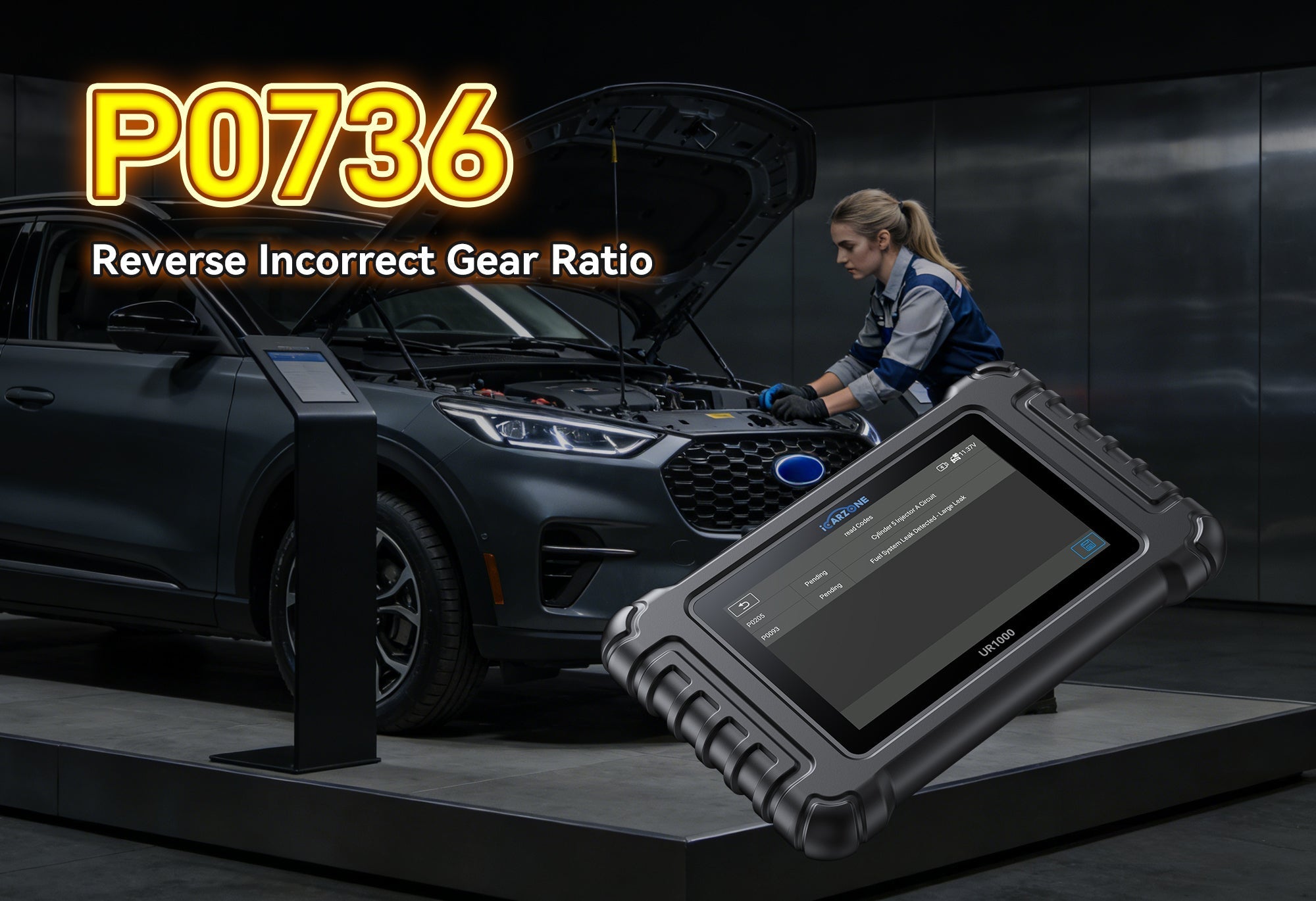 P0736 Code Audi BMW VW: Fix Gear Ratio Error in Gear 6 with ICARZONE UR1000