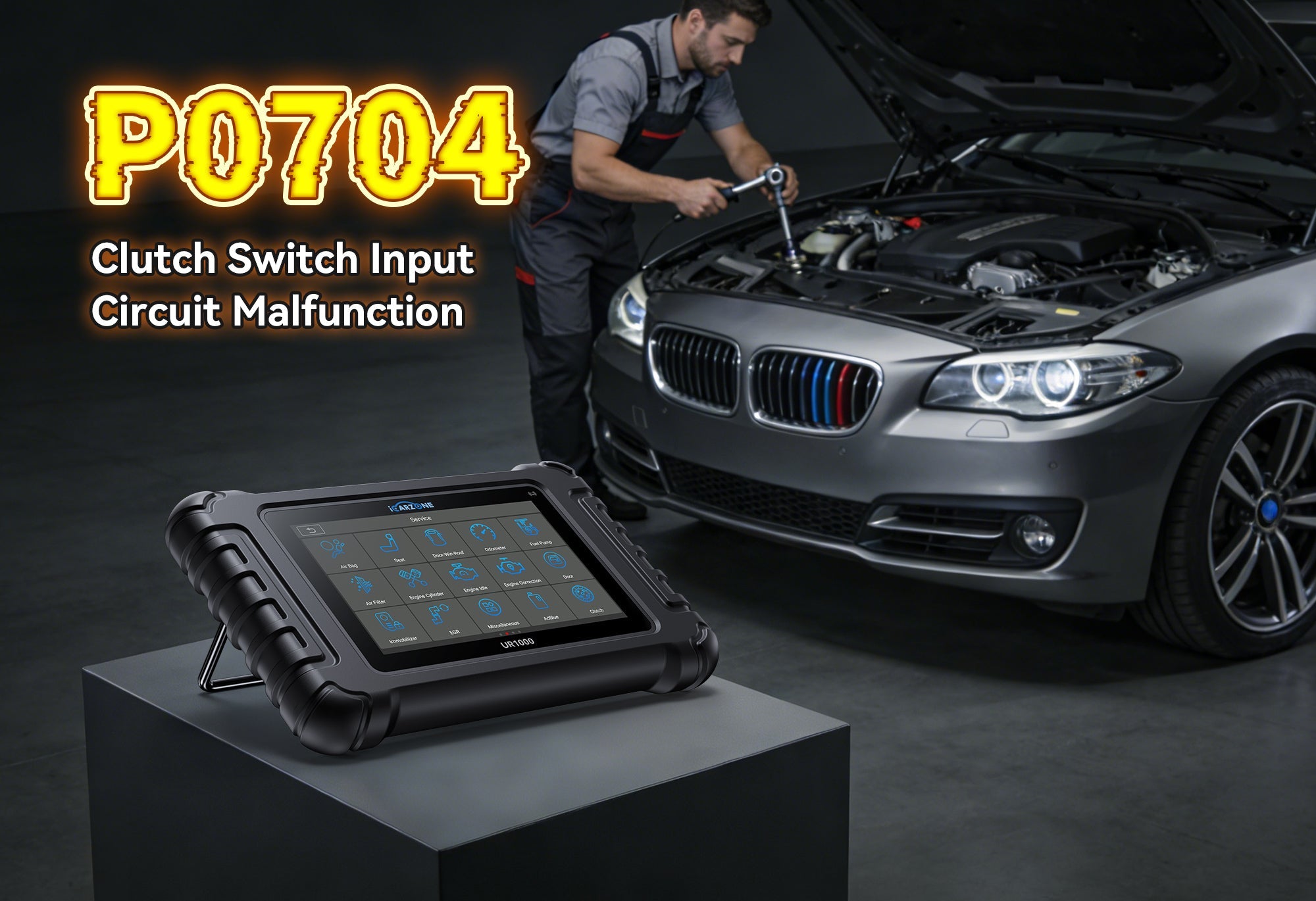 P0704 Code: Fix Clutch Switch Input Circuit Intermittent with ICARZONE UR1000 Diagnostic Tool