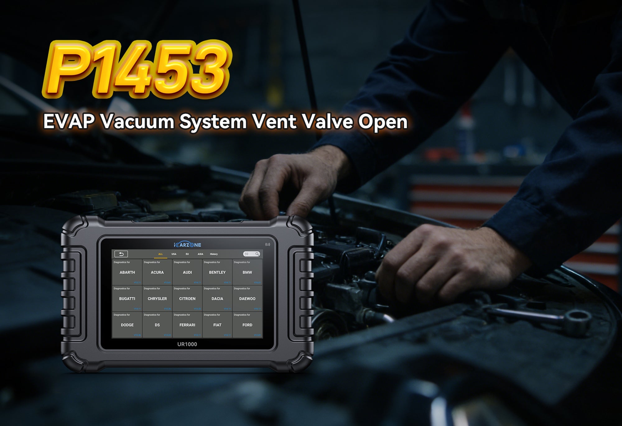 Fix P1453 with ICARZONE UR1000 Diagnostic Tool
