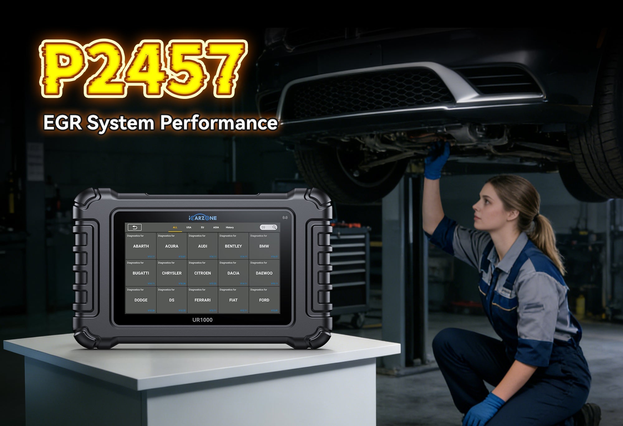 P2457 Code: Quick Fix DPF Pressure Sensor High Input with ICARZONE UR1000