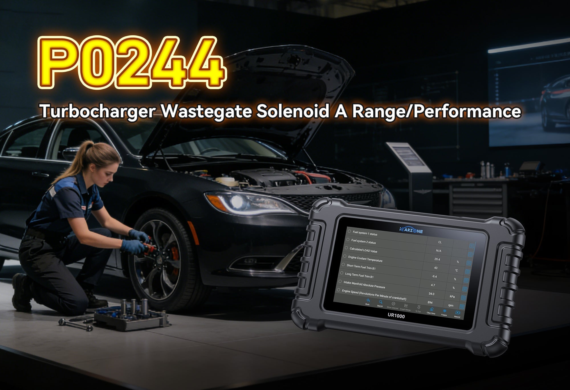 P0244 Turbocharger Wastegate Solenoid Fault: Fix Audi A4, BMW 3 Series & Mercedes C-Class with ICARZONE UR1000