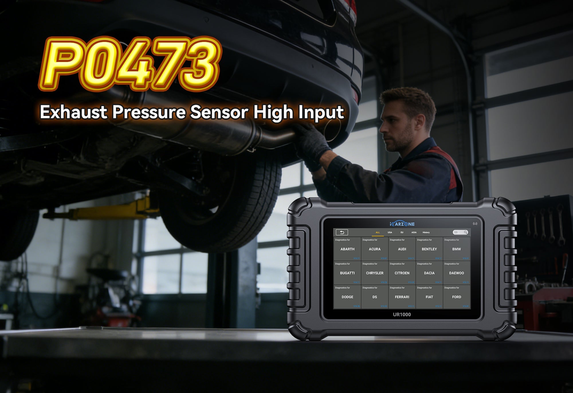 P0473 Exhaust Pressure Sensor A Circuit Fault| ICARZONE UR1000 Repair Guide