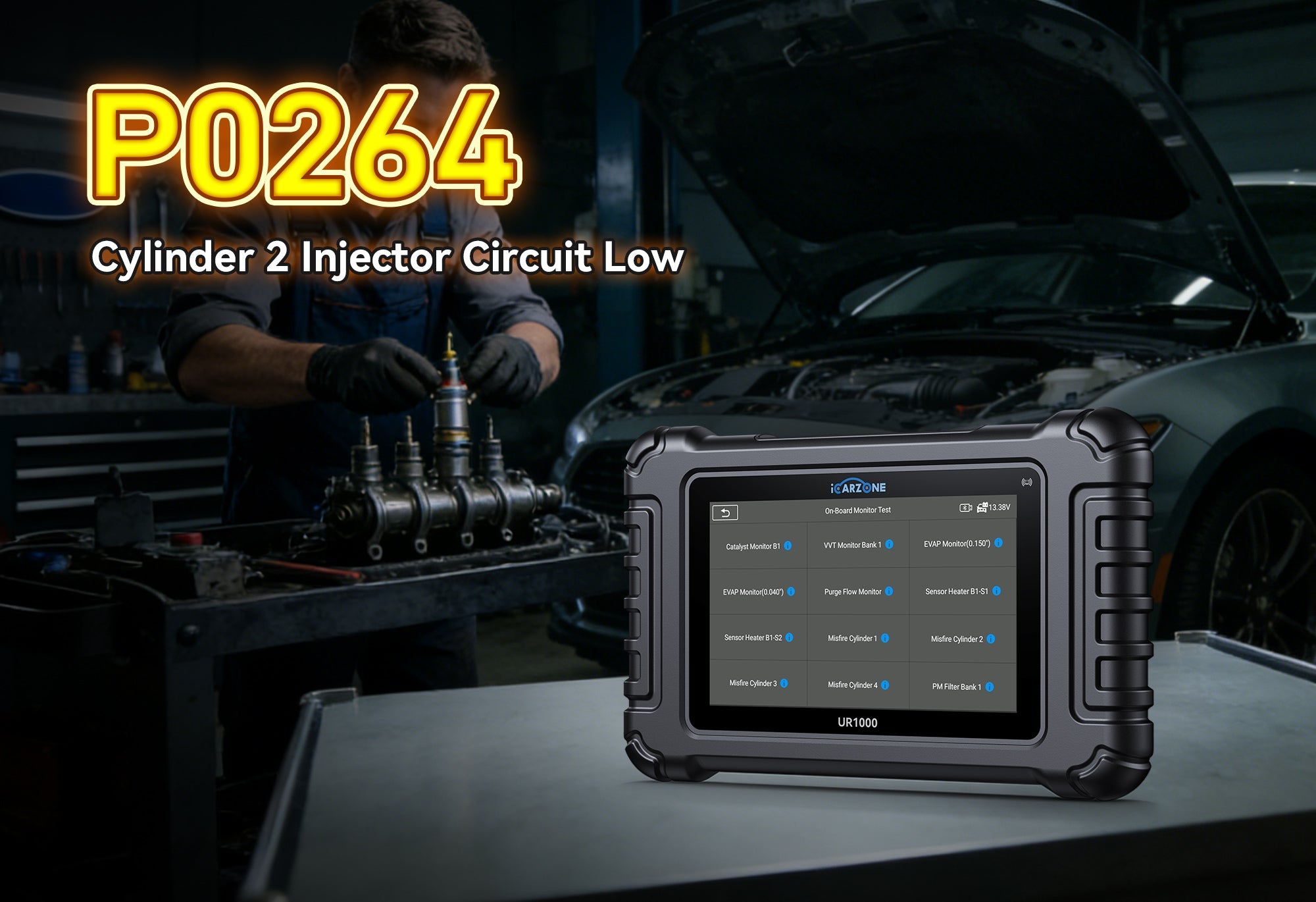 P0264: Cylinder 1 Injector Circuit Fault | Fix fast with professional ICARZONE UR1000