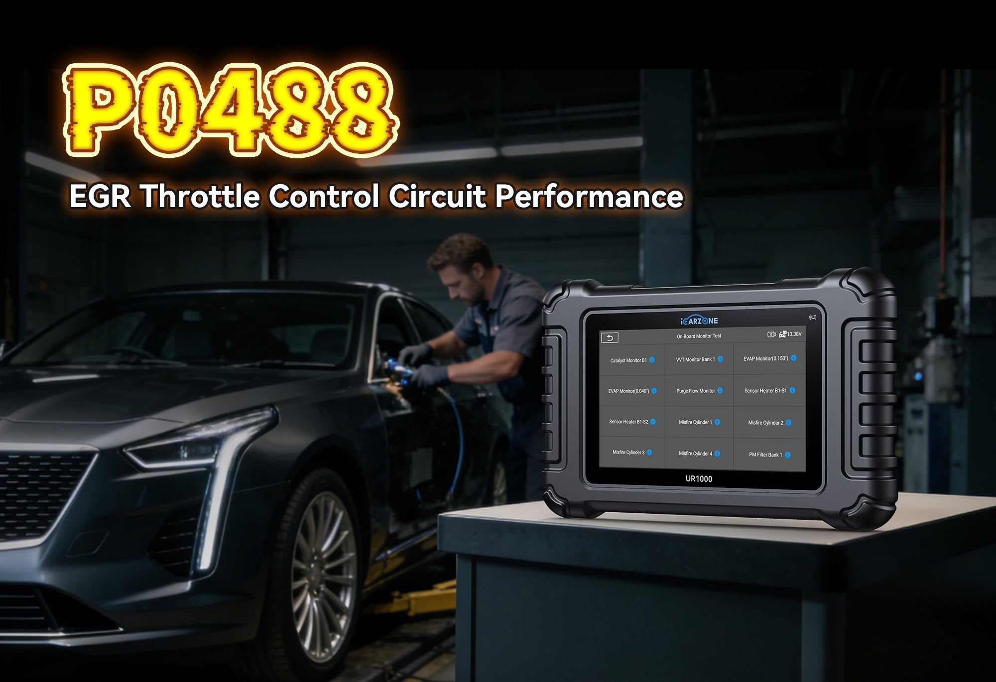 Fix P0488 Fault Code with ICARZONE UR1000 Diagnostic Tool