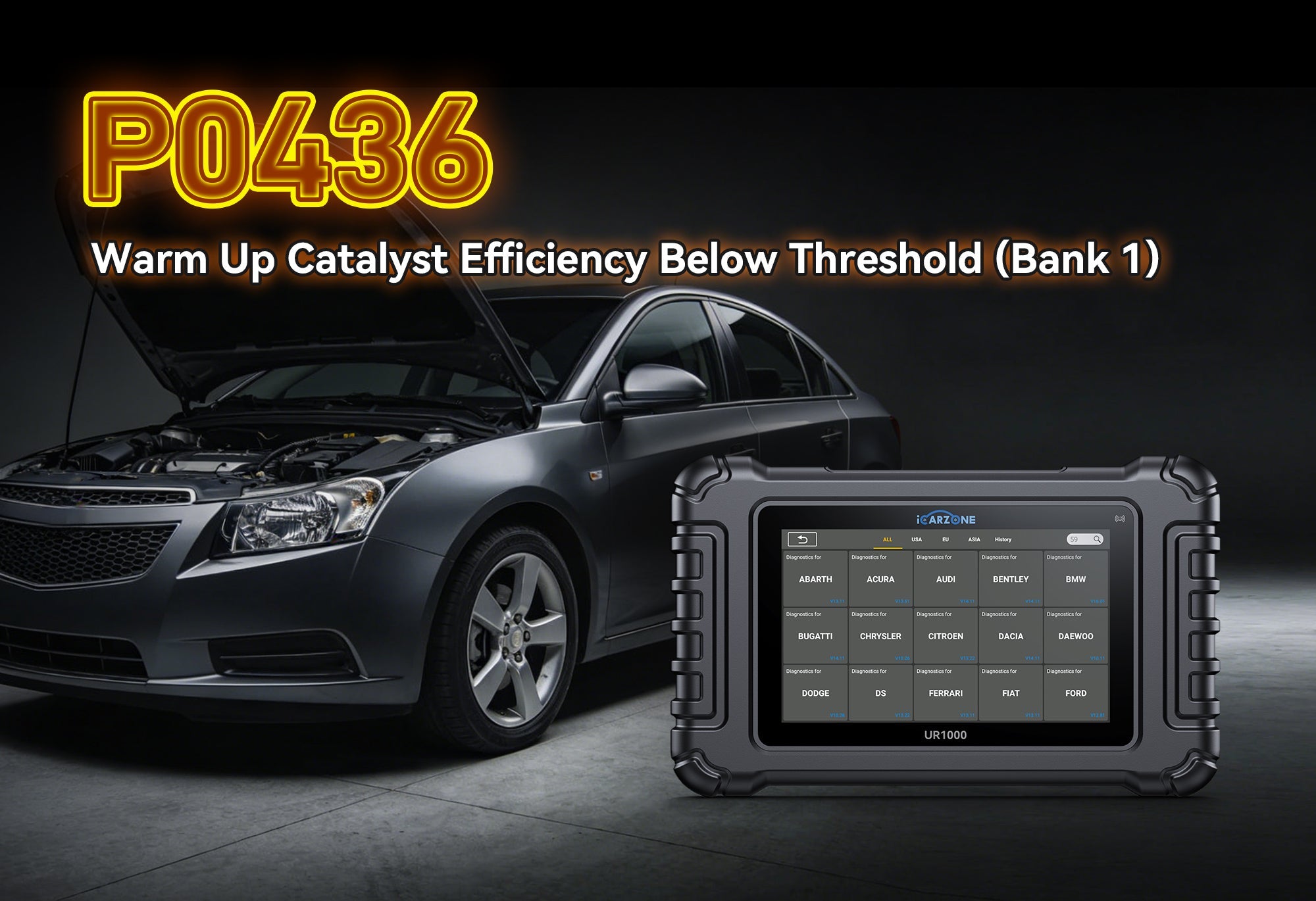 Fix P0436 Fault Code with ICARZONE UR1000 Diagnostic Tool