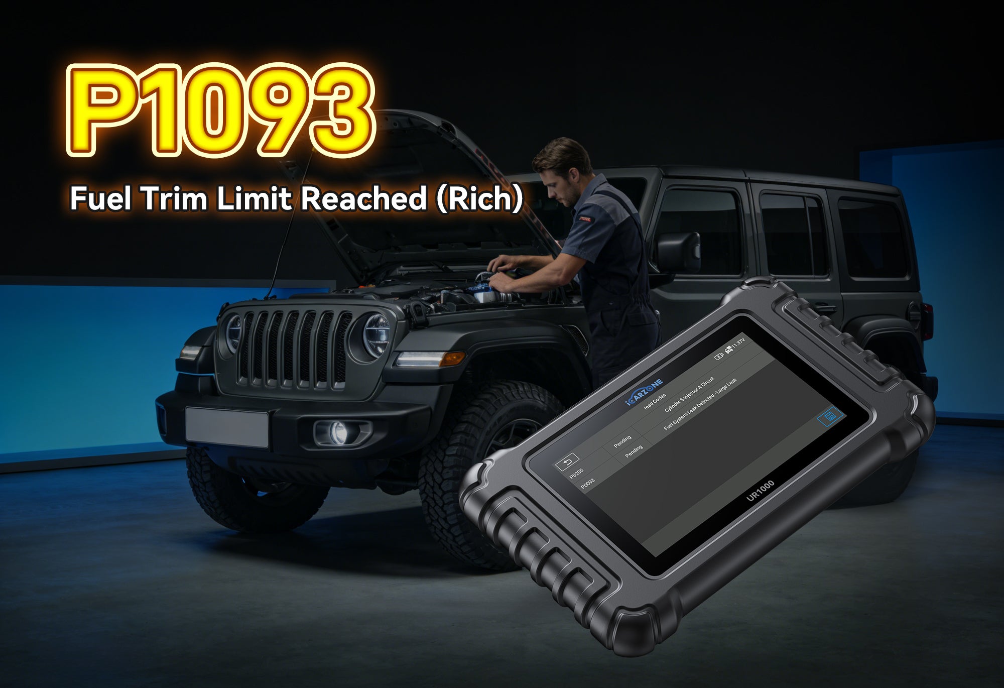 Fix P1093 Fault Code with ICARZONE UR1000 Diagnostic Tool