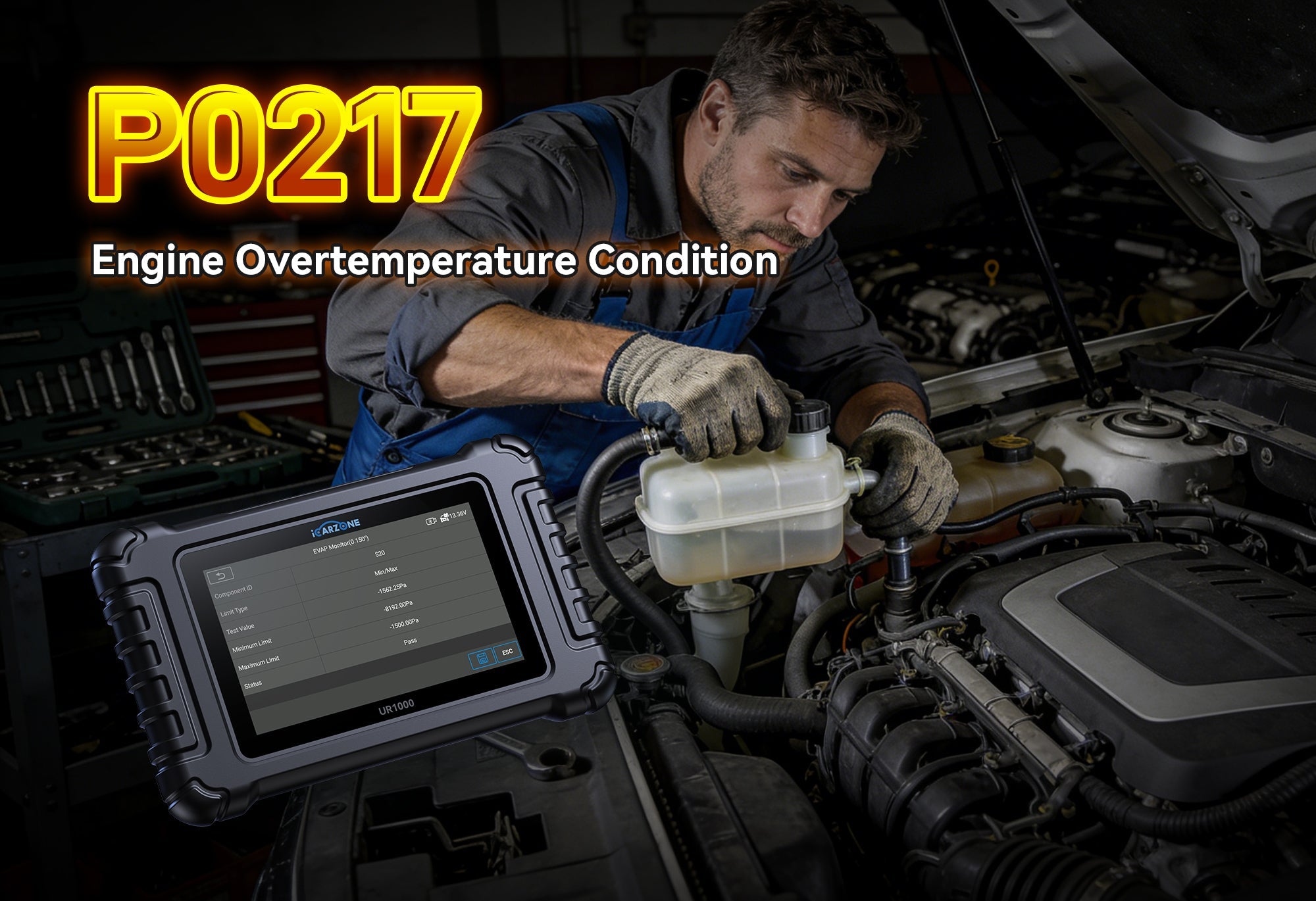 Fix P0217: Engine Over Temperature Condition with ICARZONE UR1000 Diagnostic Tool
