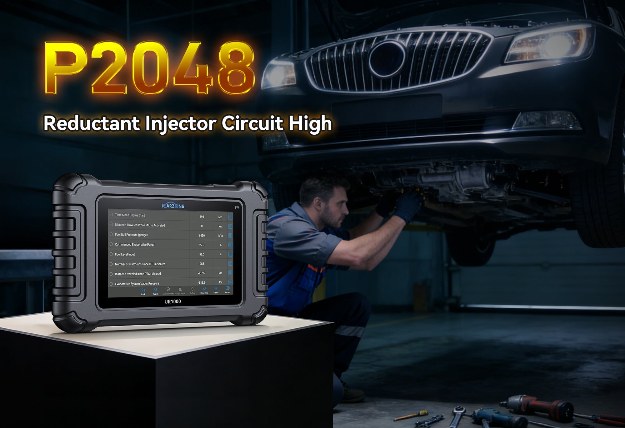 Fix P2048: Reductant Delivery Module Performance with ICARZONE UR1000 Diagnostic Tool