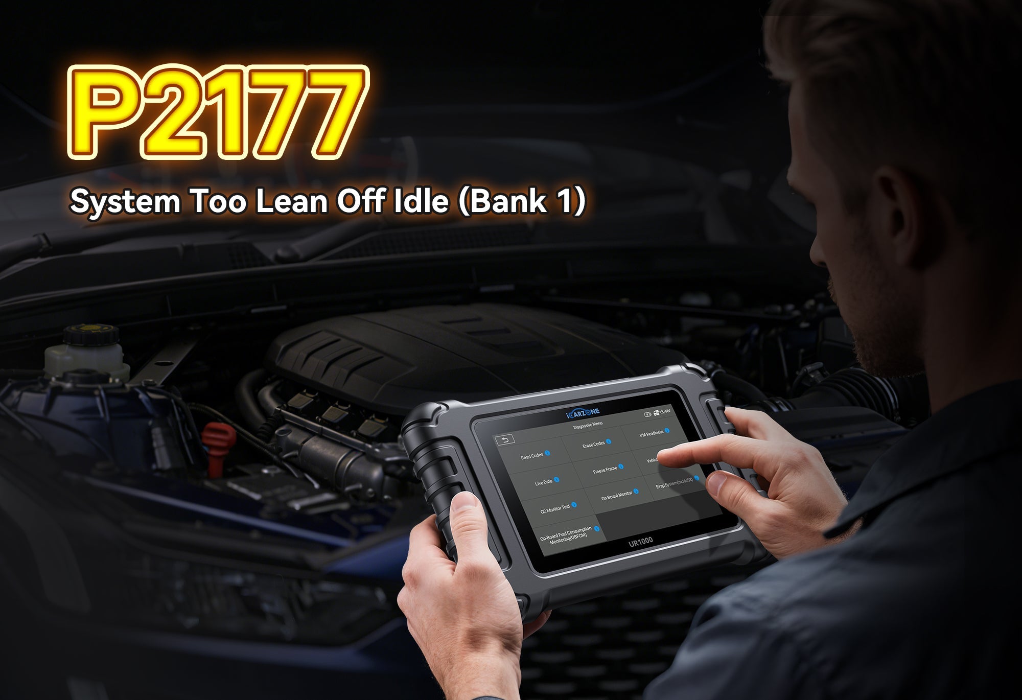 Fix P2177: System Too Lean Off Idle Bank 1 with ICARZONE UR1000 Diagnostic Tool