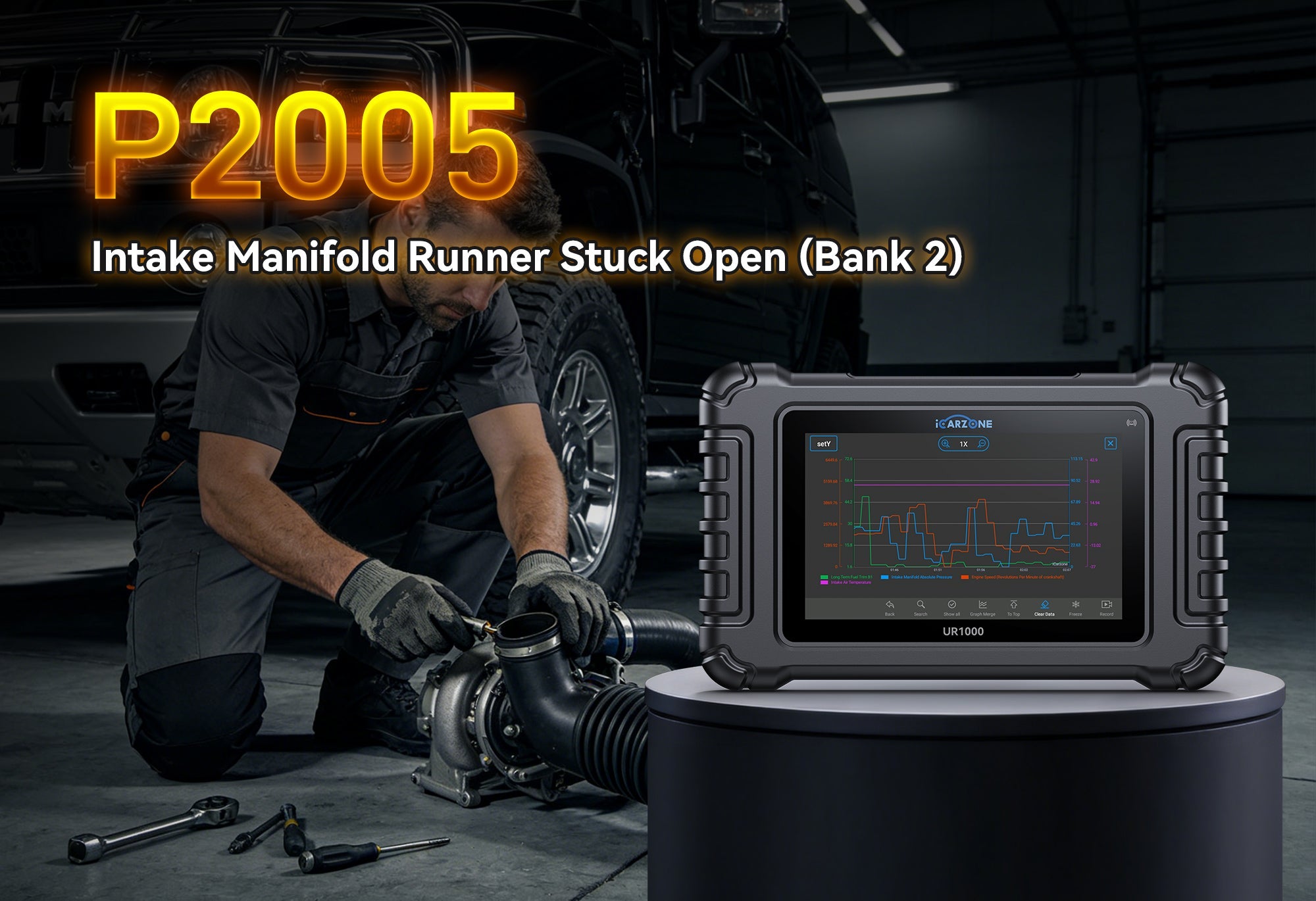 Fix P2005: Intake Manifold Runner Control Stuck Open Bank 1 with ICARZONE UR1000