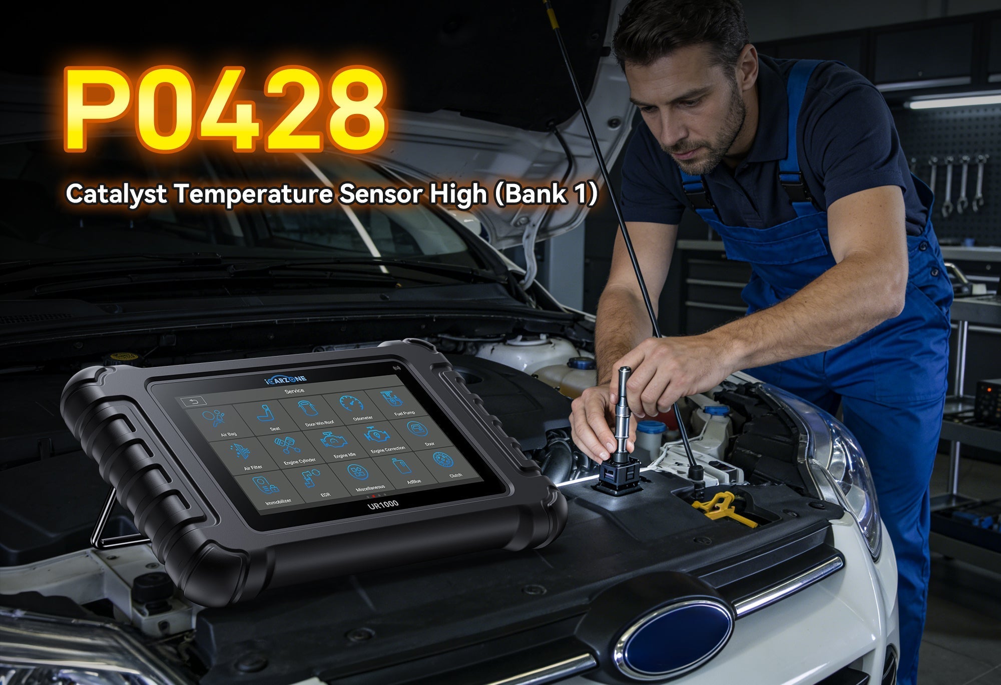 P0428 — Catalyst Temperature Sensor High Voltage (Bank 1, Sensor 1)