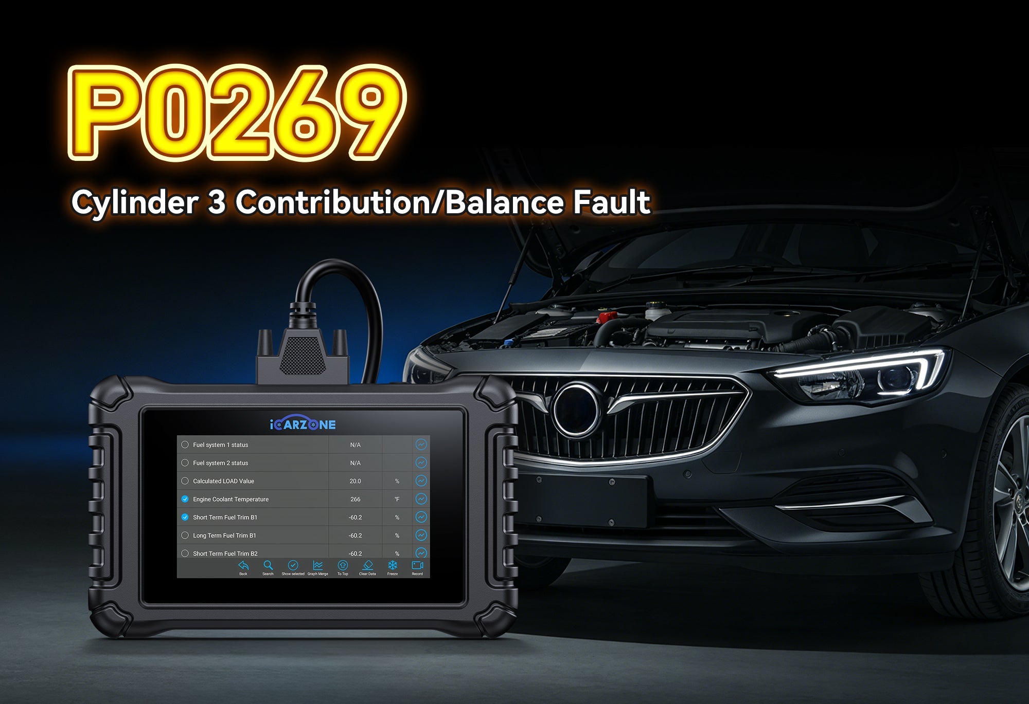 Diagnose P0269: Injector Circuit Performance (Cylinder 3) with ICARZONE UR800