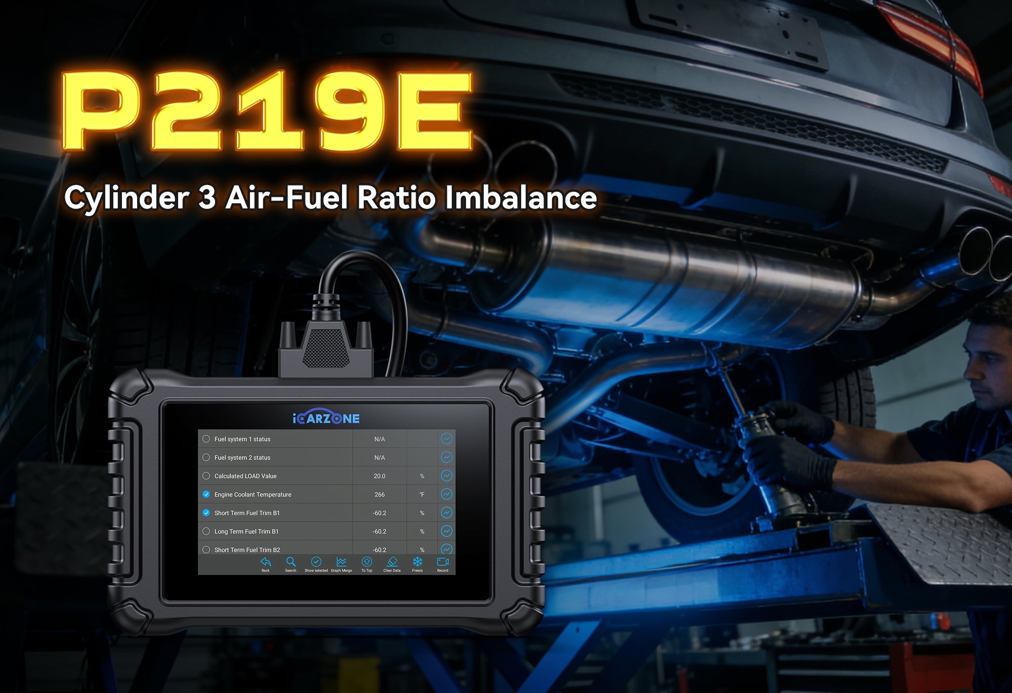 Fix P219E: O2 Sensor Signal Imbalance (Bank 2 Sensor 1 vs Sensor 2) with ICARZONE UR800