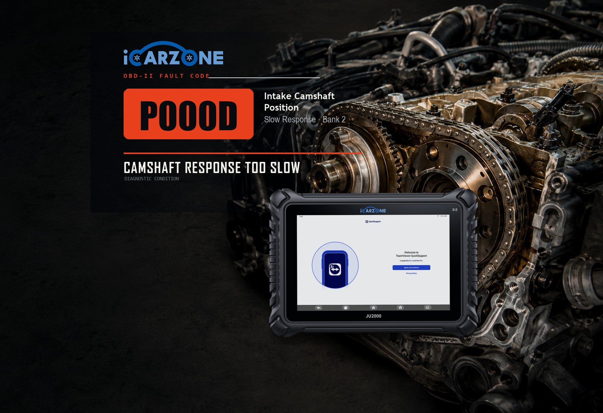 P000D bank 2 b camshaft slow response diagnostic illustration