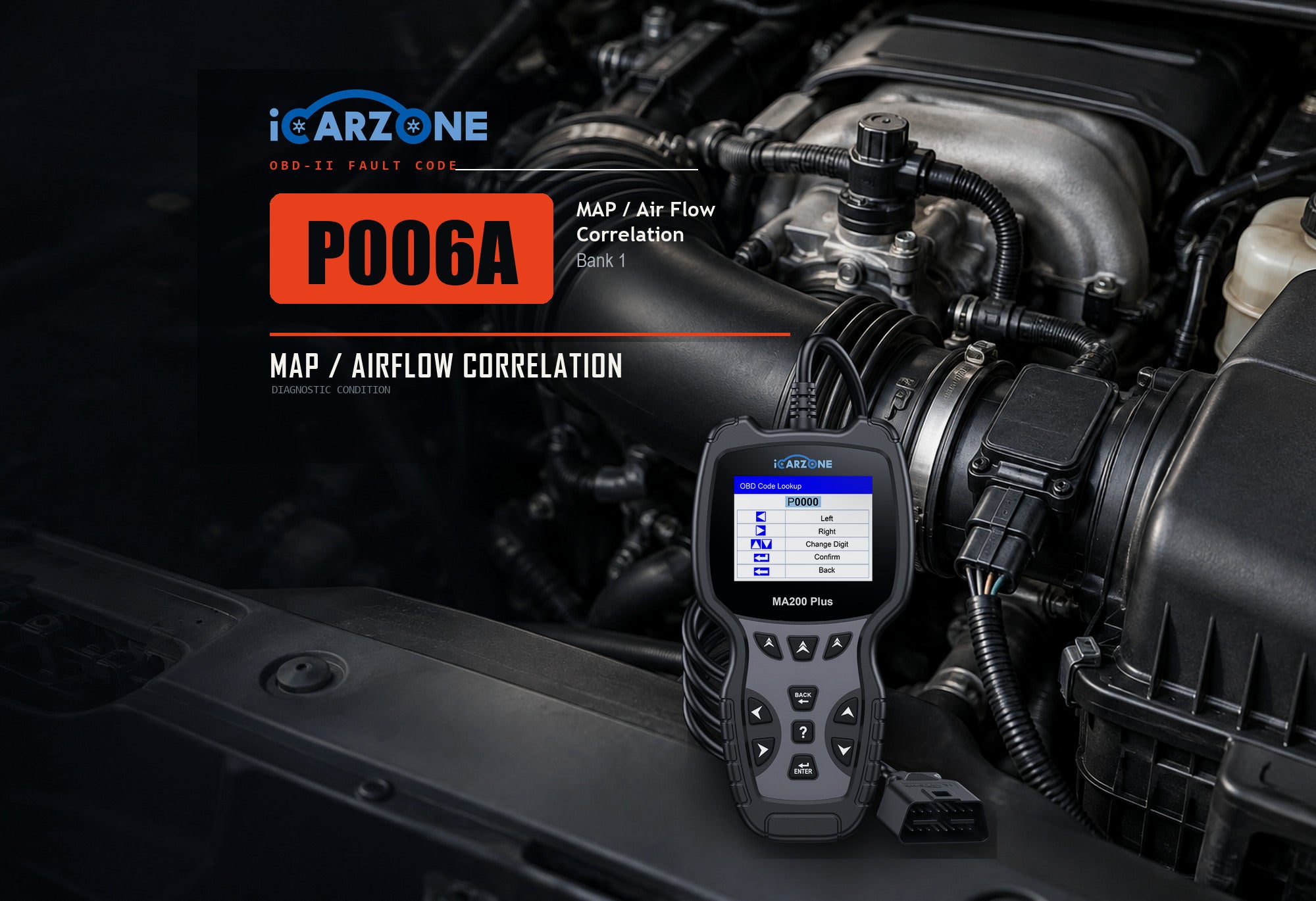 P006A MAP and mass airflow correlation bank 1 diagnostic illustration