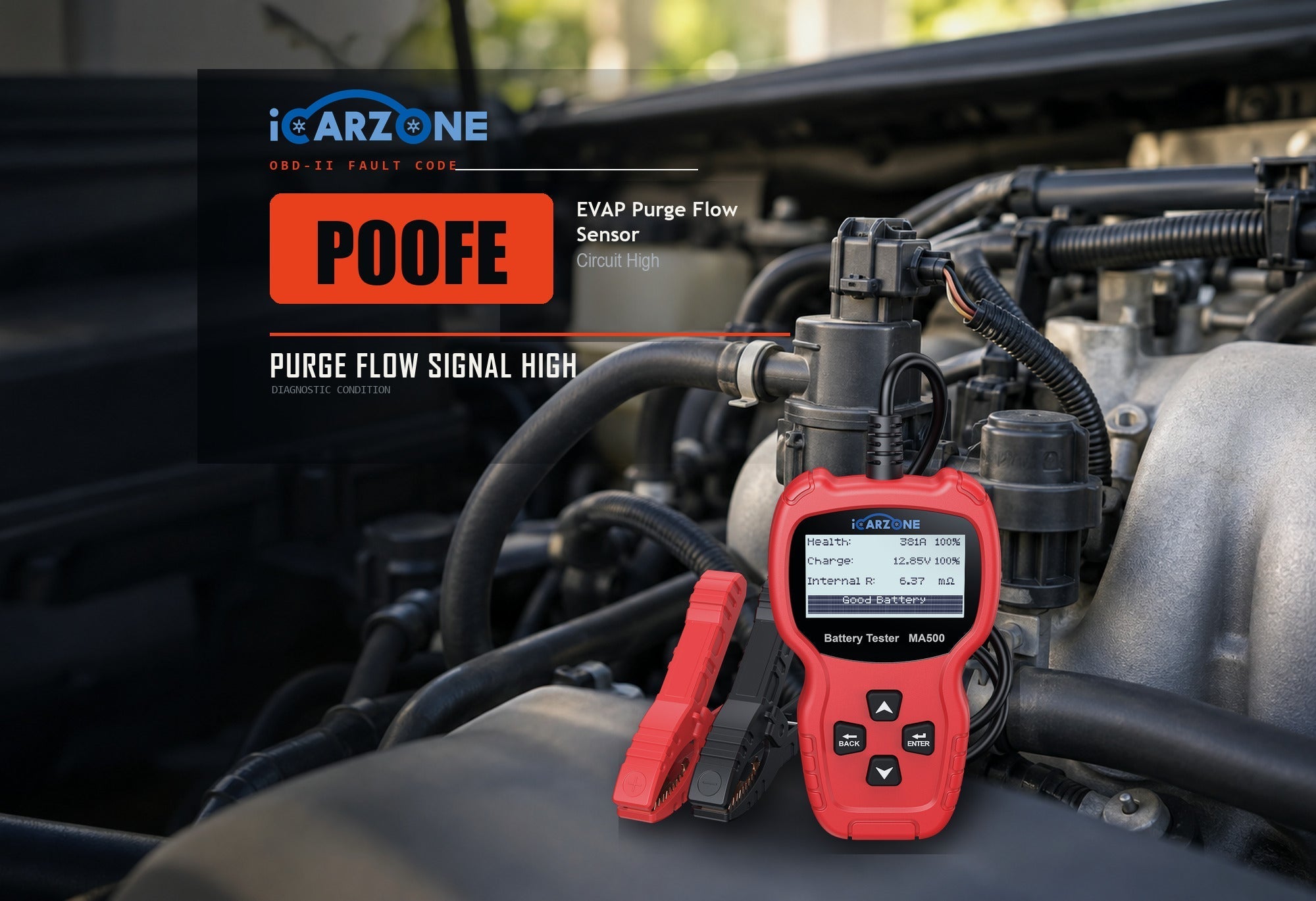 P00FE Restricted EVAP Vapor Line diagnostic illustration