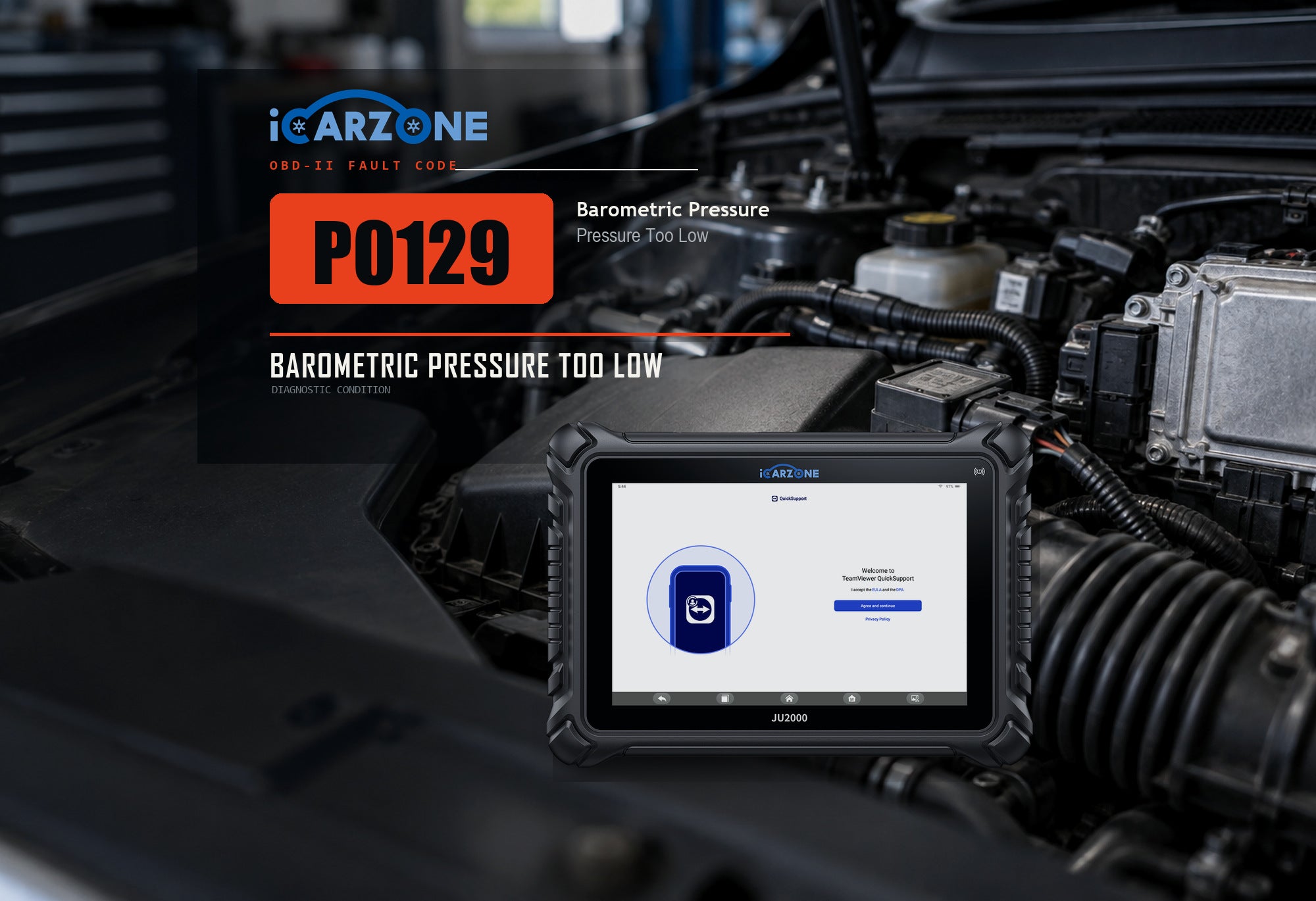 P0129 barometric pressure too low diagnostic illustration