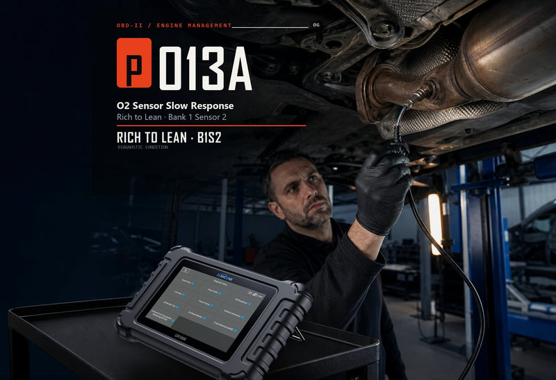 P013A Code: O2 Sensor Slow Response Rich to Lean (Bank 1 Sensor 2)