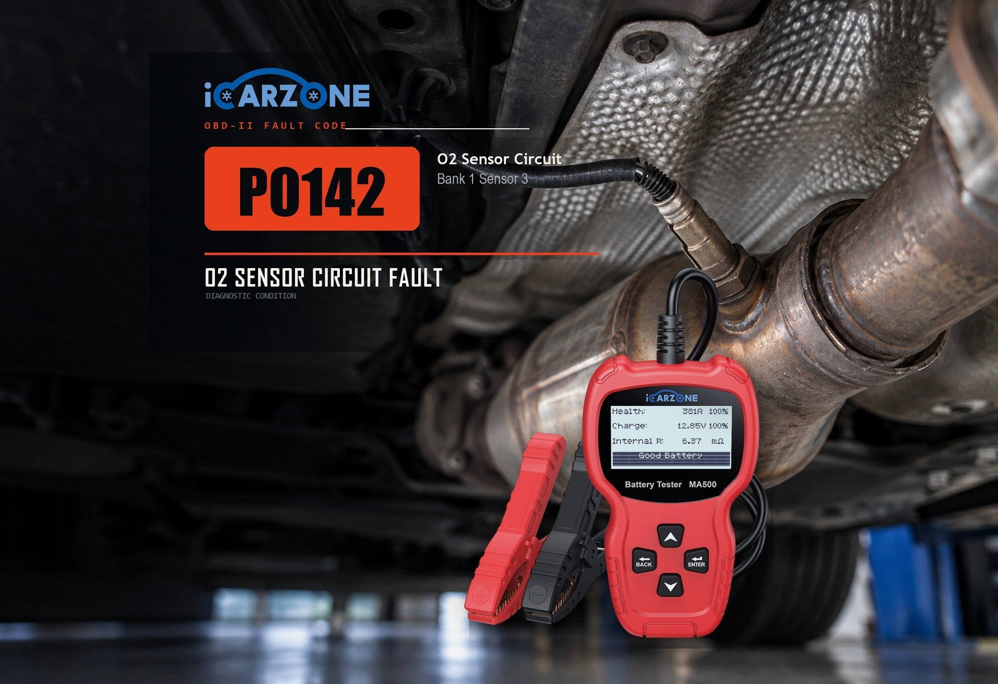 P0142 Oxygen Sensor Circuit Bank 1 Sensor 3 diagnostic illustration