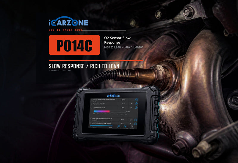 P014C Code: O2 Slow Response, Rich to Lean — Bank 1 Sensor 1