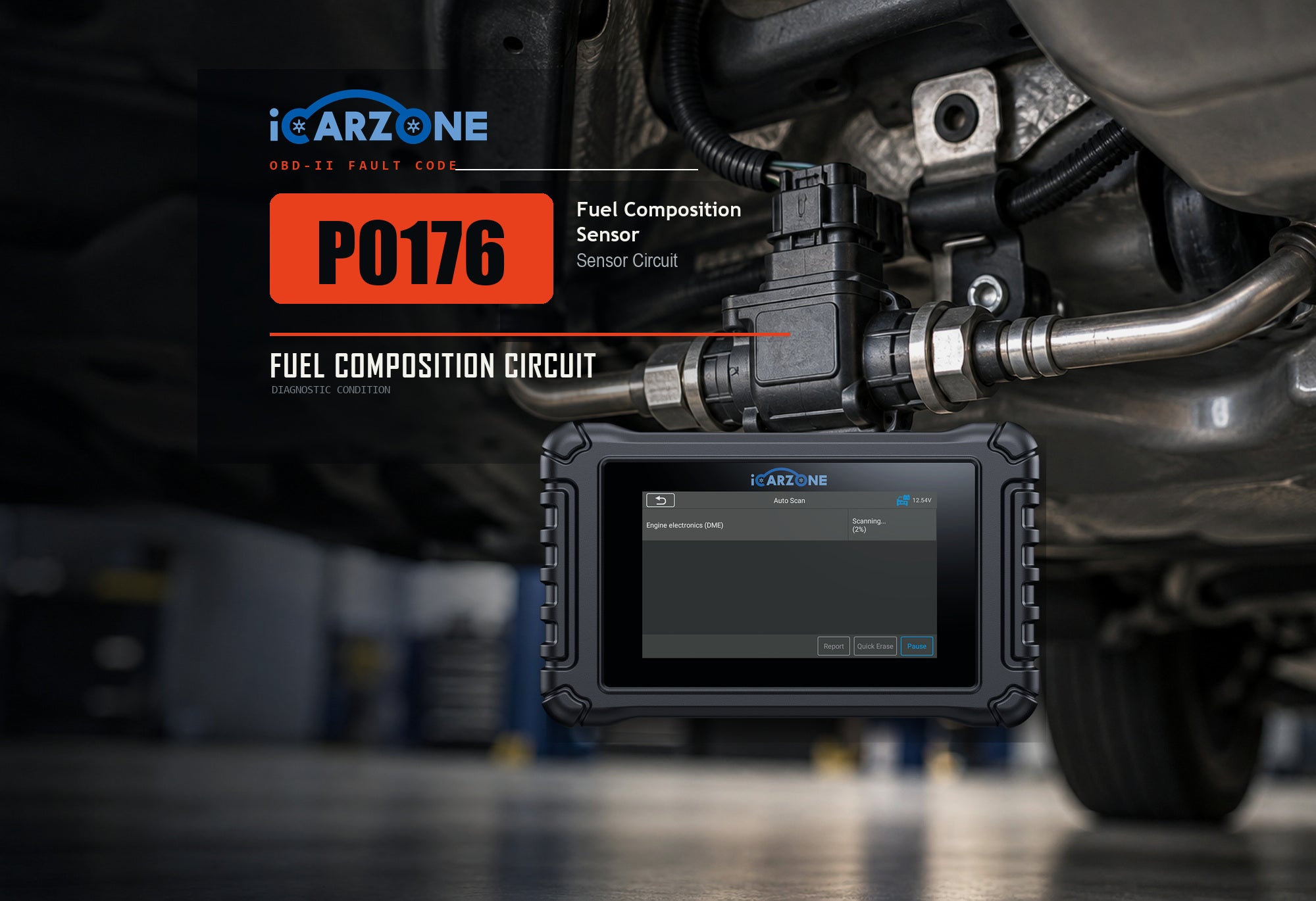 P0176 fuel composition sensor circuit diagnostic illustration