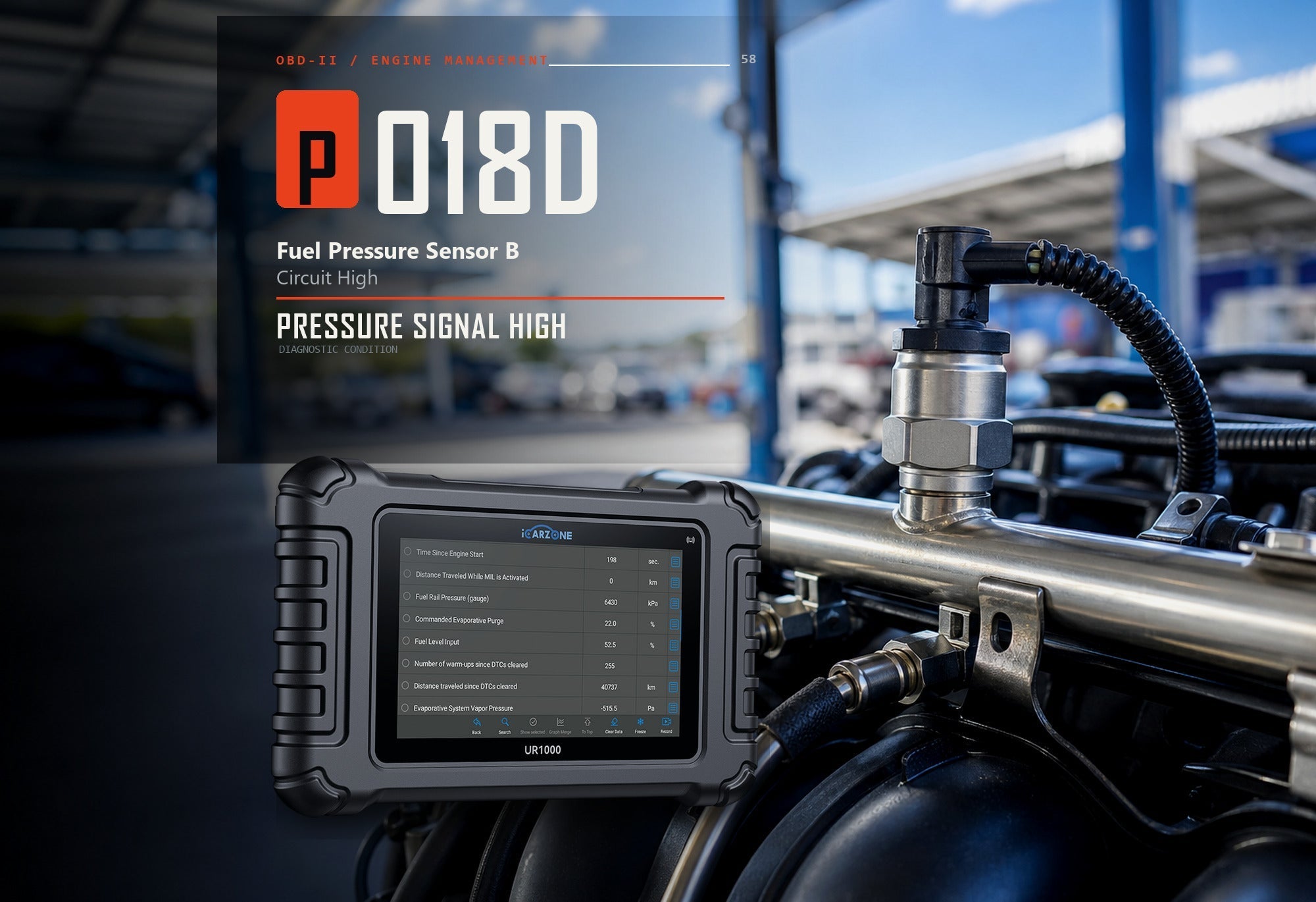 P018D Code: Fuel Pressure Sensor B Circuit High