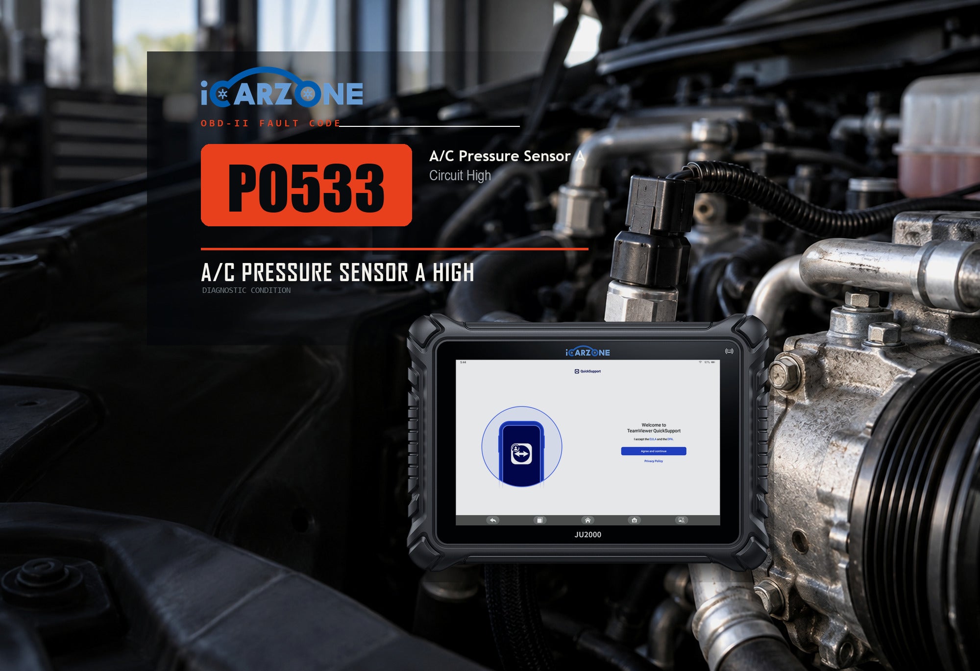 C refrigerant pressure sensor circuit high diagnostic illustration