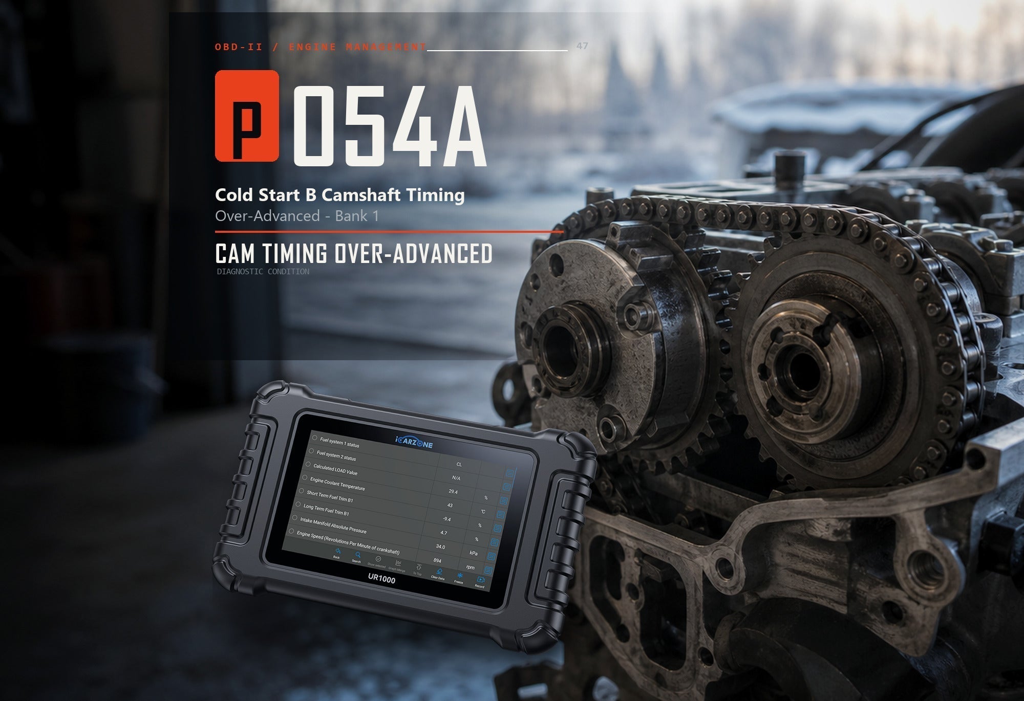 P054A: Cold Start B Camshaft Position Timing Over-Advanced (Bank 1)