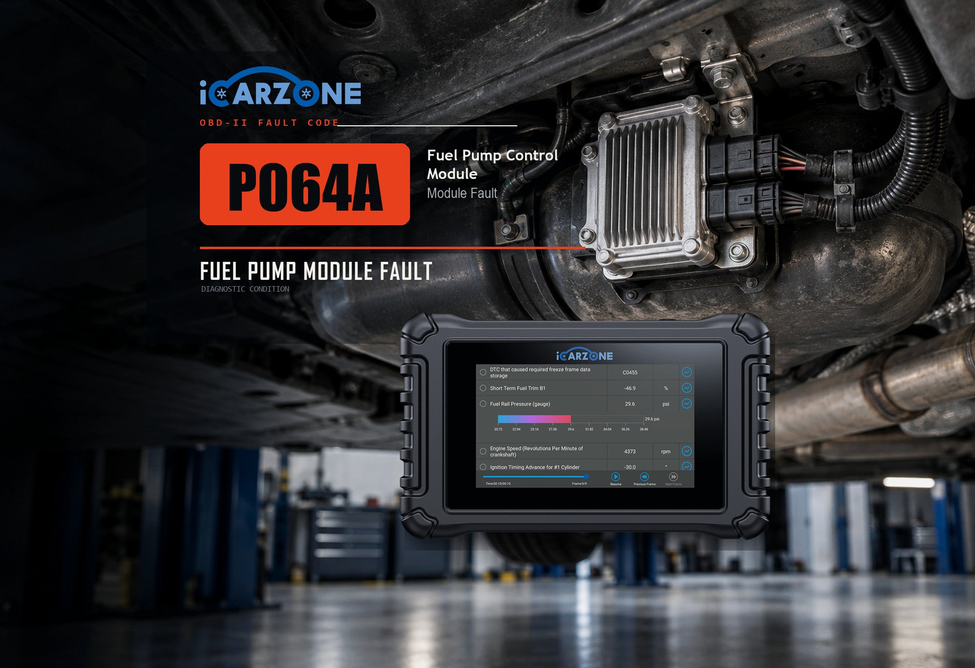 P064A fuel pump control module diagnostic illustration